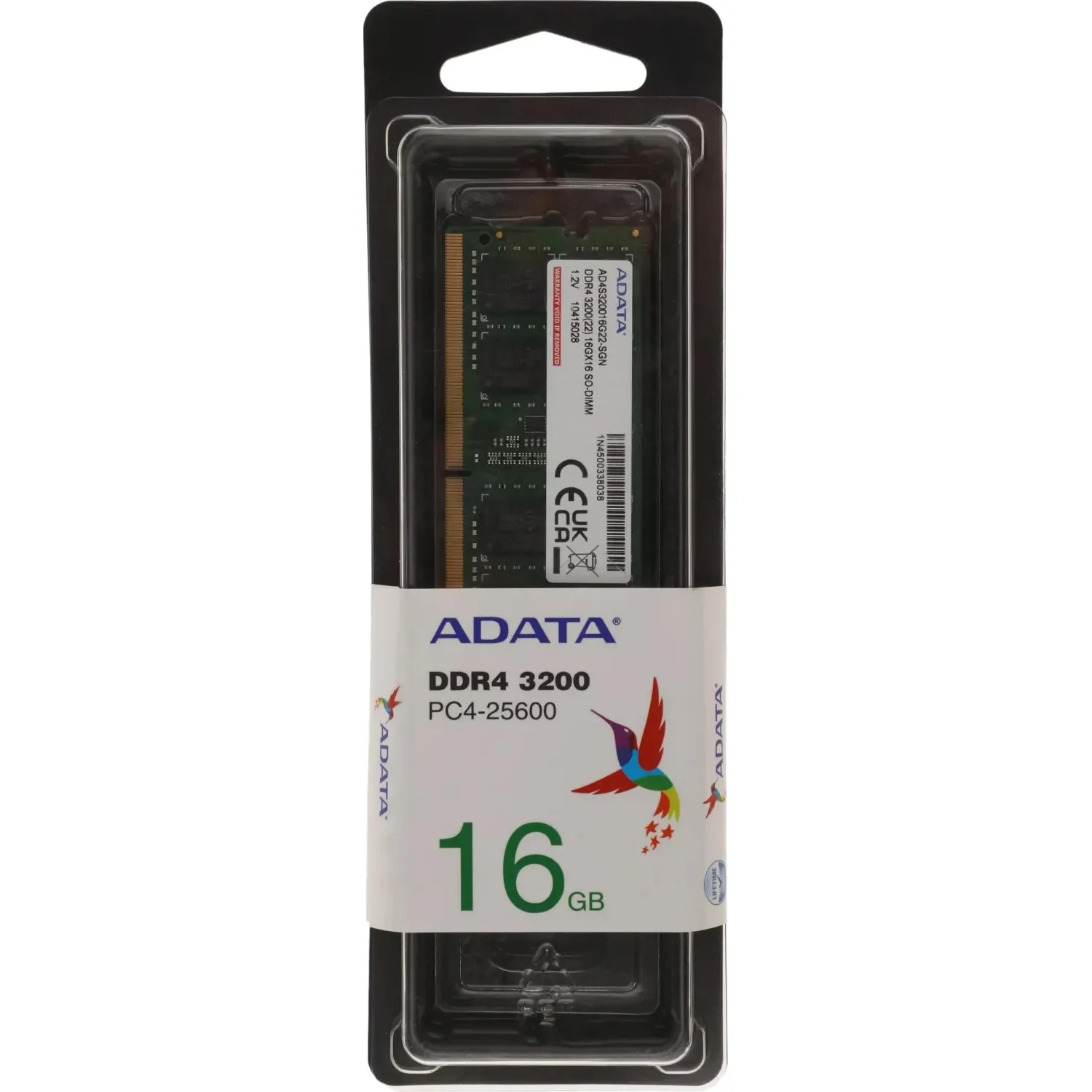 Модуль памяти ADATA DDR4 SO-DIMM 16GB 3200Мгц (AD4S320016G22-SGN) - фото 2