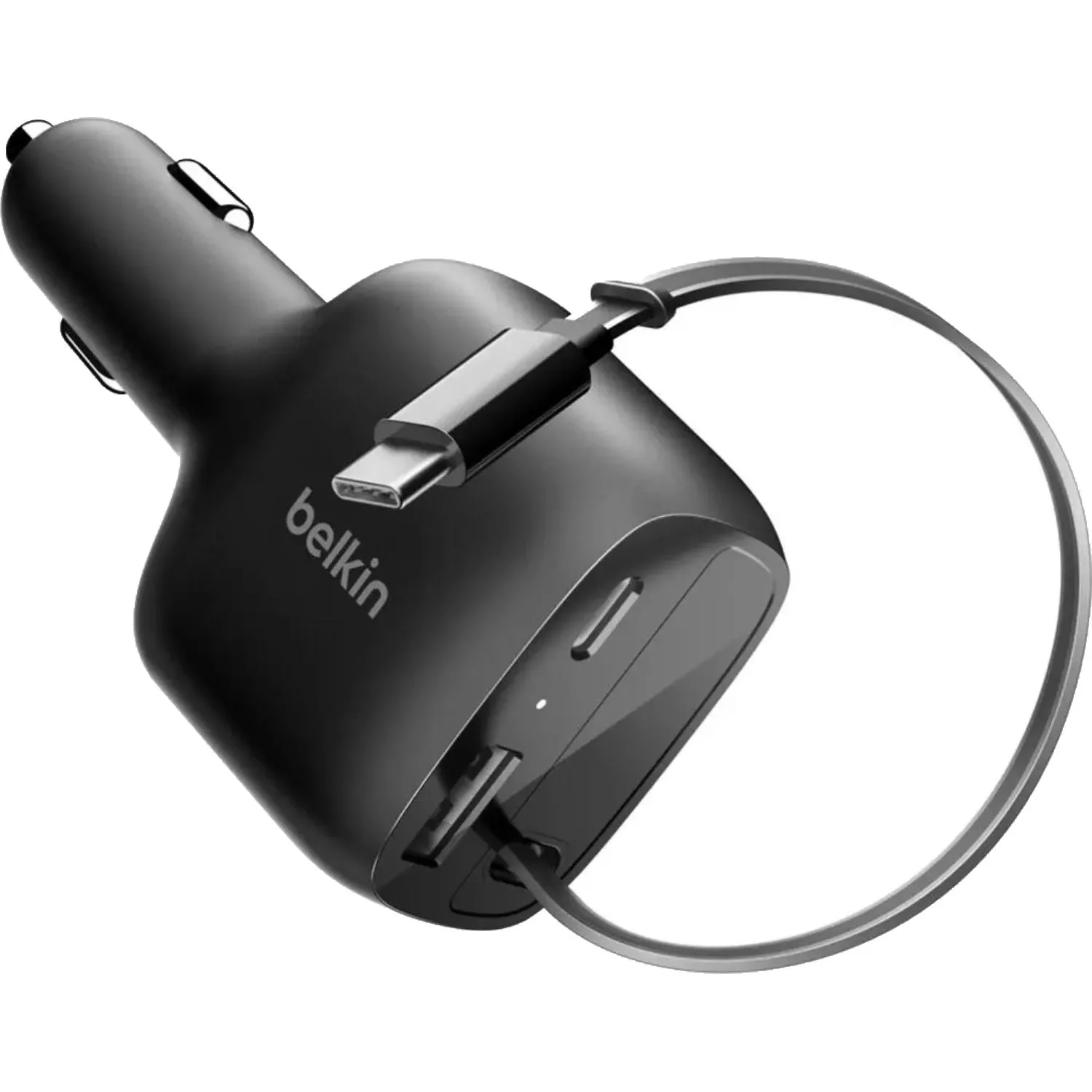 Зарядное устройство Belkin (CCC001hqBK)авто BoostCharge 75W USB-C&A+каб чер - фото 4