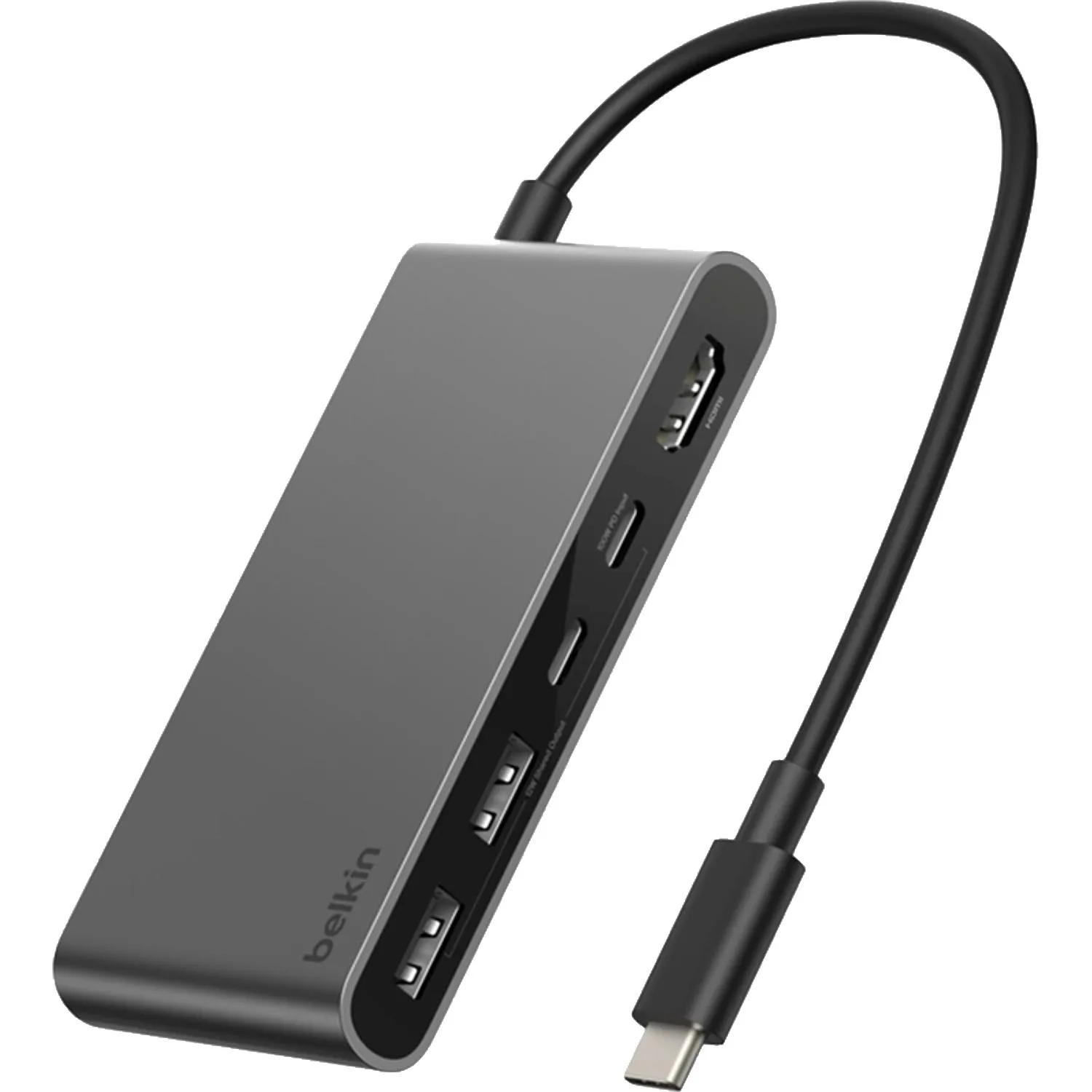 Разветвитель USB Belkin (AVC022hqSGY)хаб 5в1 4K@60Hz 100W сер.косм - фото 1