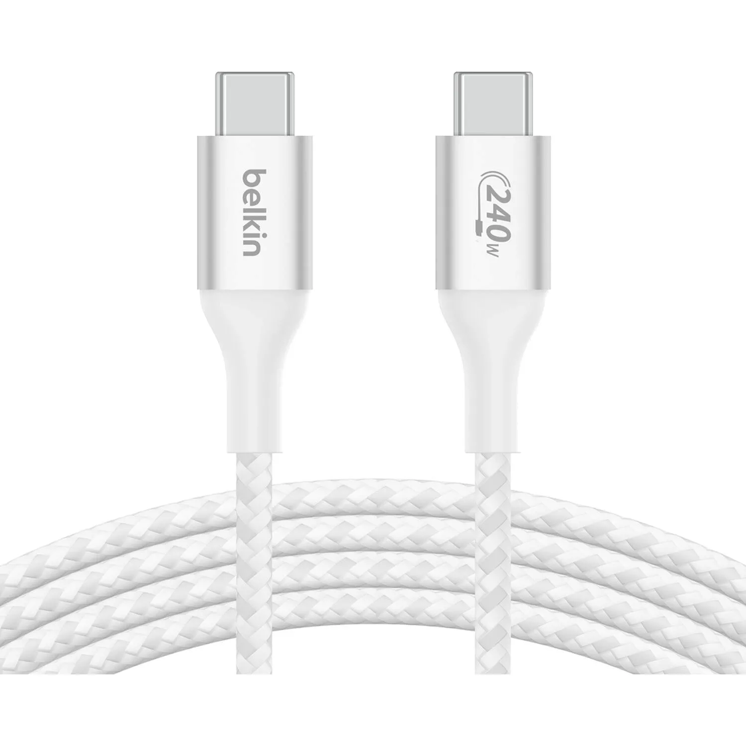 Кабель Belkin (CAB015bt1MWH)BoostCh.240W PD USB-C/USB-C Braided 1м бел - фото 2