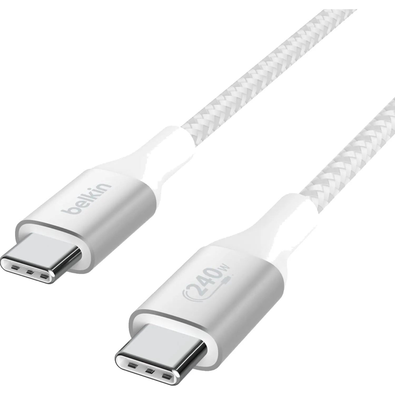 Кабель Belkin (CAB015bt1MWH)BoostCh.240W PD USB-C/USB-C Braided 1м бел - фото 4
