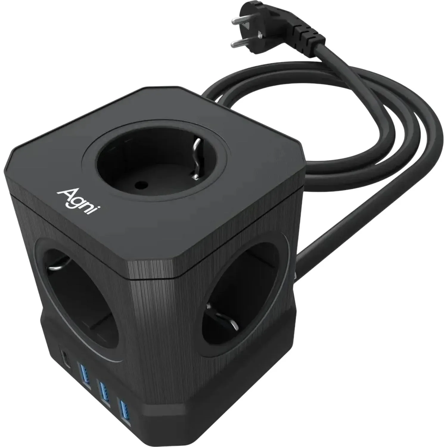 Сетевой фильтр AGNI  5р/3м,3USB 1TYPE-C,черный(TP-VE4U5E-C-3m-black) - фото 6