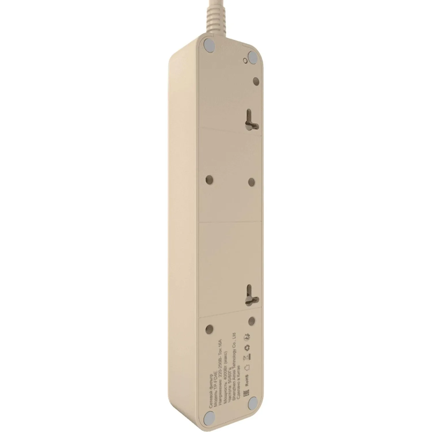 Сетевой фильтр AGNI 4/2м,слоновая кость(TP-FD4E-2m-ivory) - фото 2