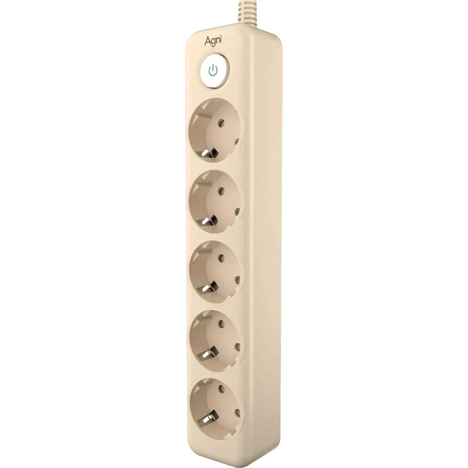 Сетевой фильтр AGNI 5р/2м,слоновая кость(TP-FD5E-2m-ivory) - фото 3