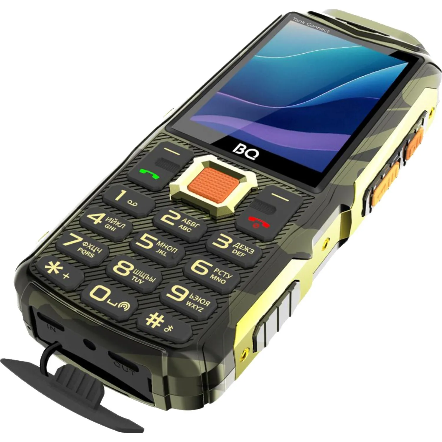 Мобильный телефон BQ 2430L Tank Connect Camouflage+Gold - фото 4