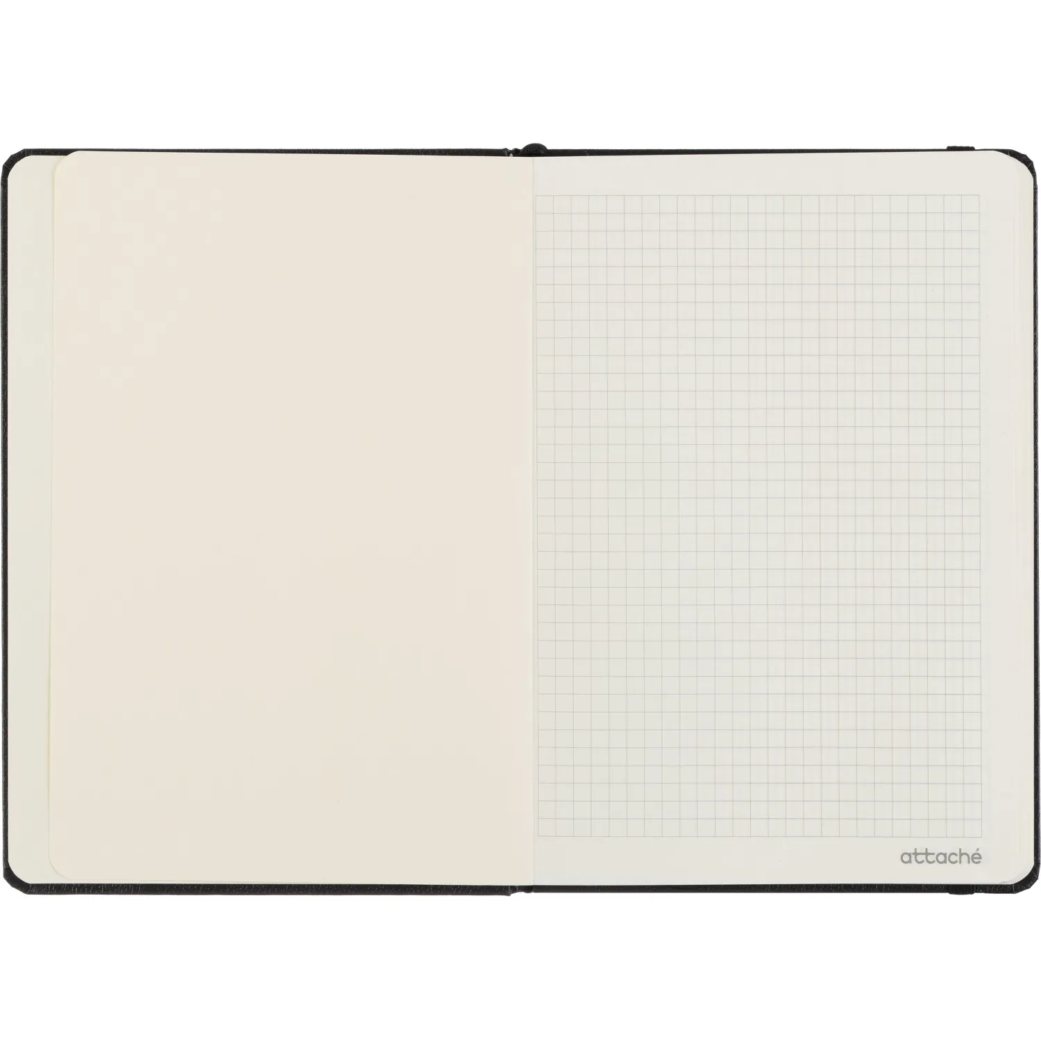 Бизнес-блокнот Attache А5(148x218мм), ЭССЕ,балакр,резин,клетка,черный,80 л - фото 6