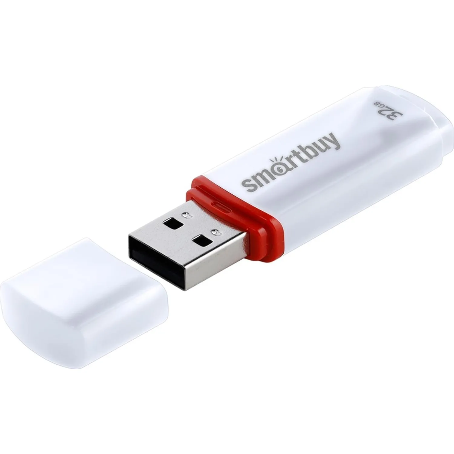 Флеш-память Smartbuy UFD 2.0 32GB Crown White (SB32GBCRW-W) - фото 2