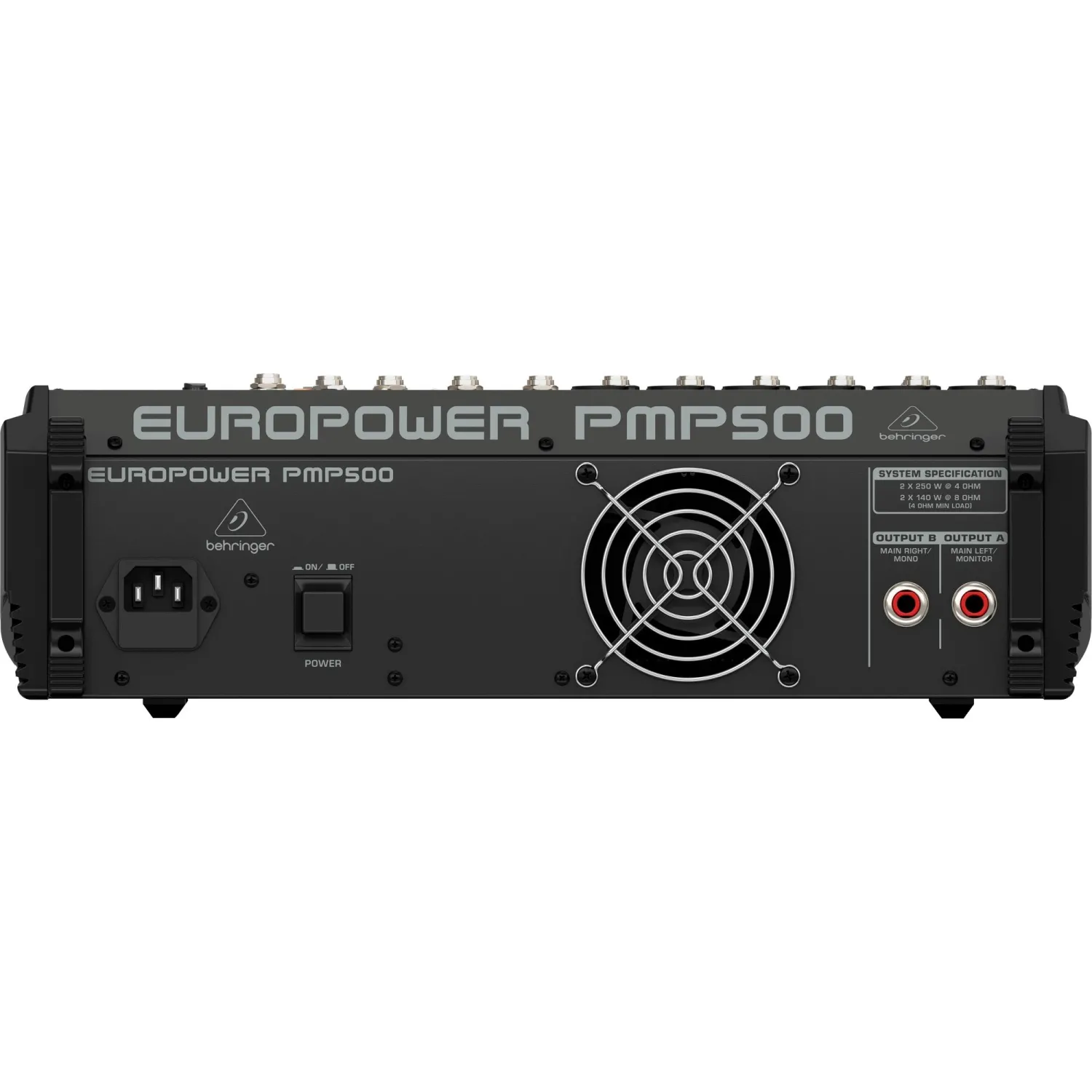 Микшер-усилитель Behringer PMP500, 2х250Вт, 12 каналов, процессор эффектов - фото 4