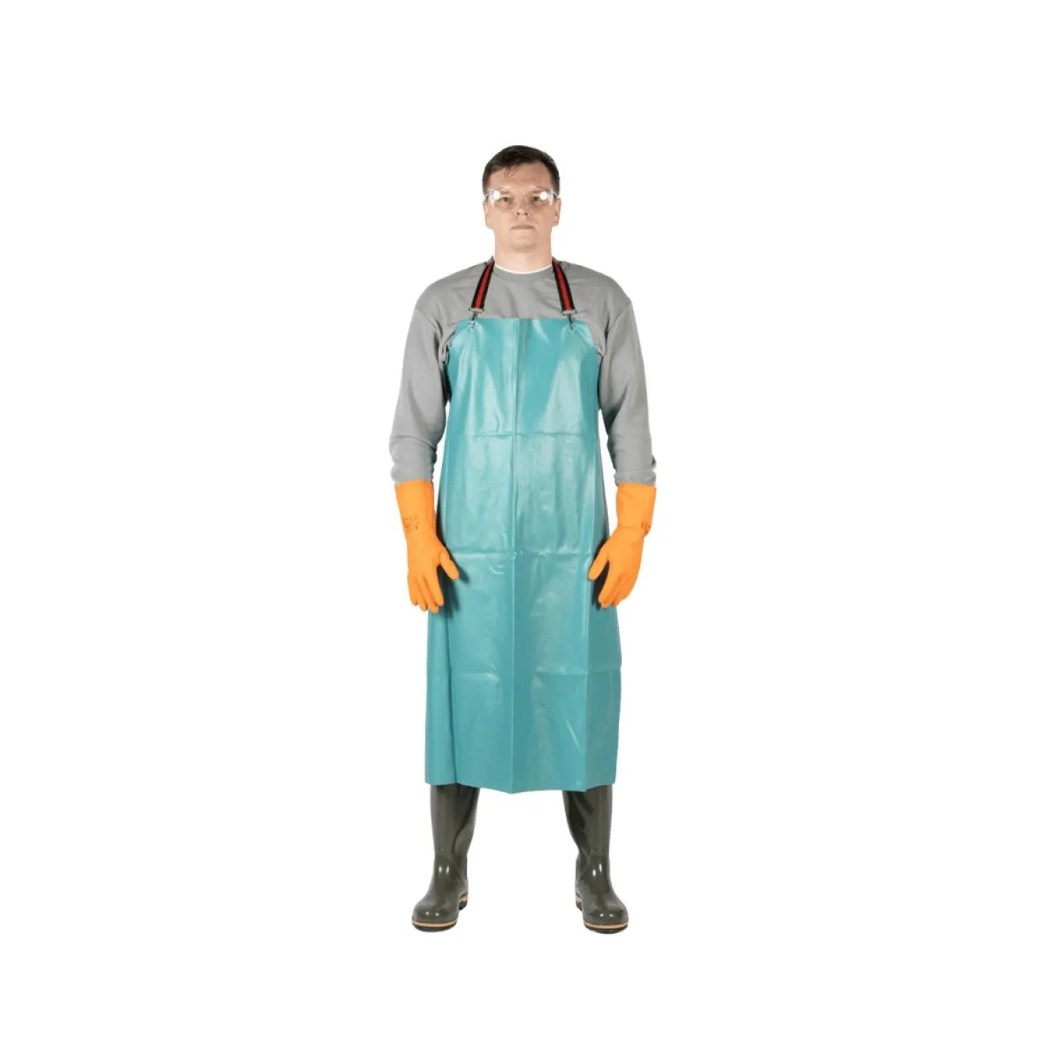 Фартук защитн. JetaSafety JVC-901 ChemTech A-Max ПВХ бирюзовый - фото 1