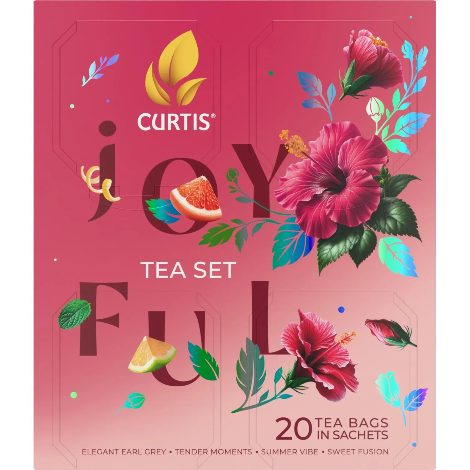 Чай Curtis Joyful Tea Set ассорти 4 вкуса 20 сашет - фото 3