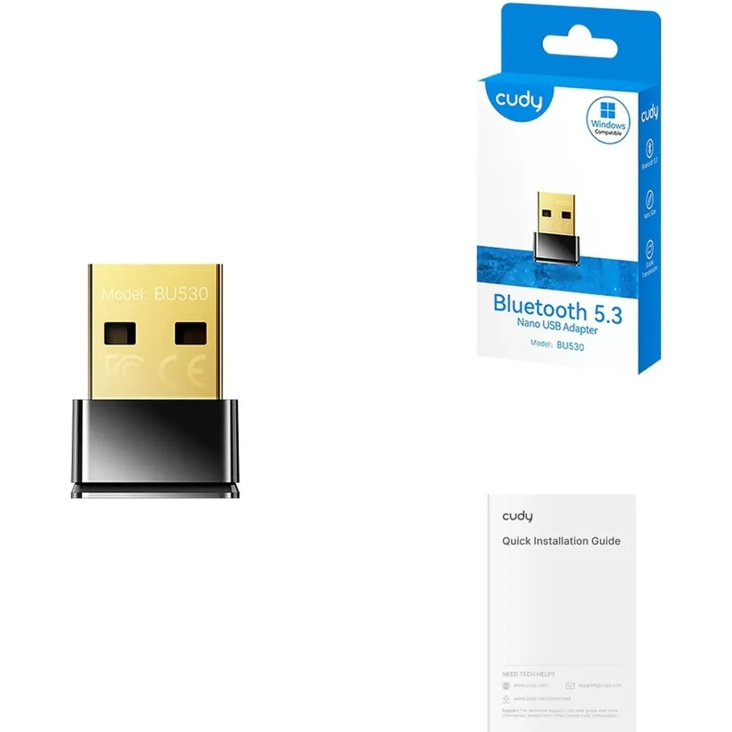 Сетевой адаптер Bluetooth Cudy BU530 Bluetooth 5.3 Nano USB - фото 3