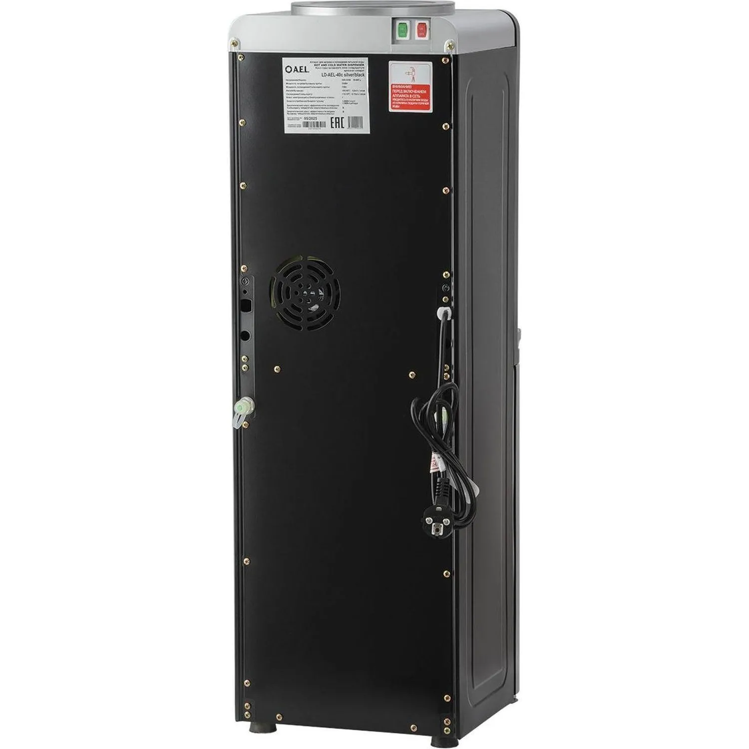 Кулер AEL LD-AEL-40c silver/black  для воды,шкафчик нагрев/электр охл - фото 2