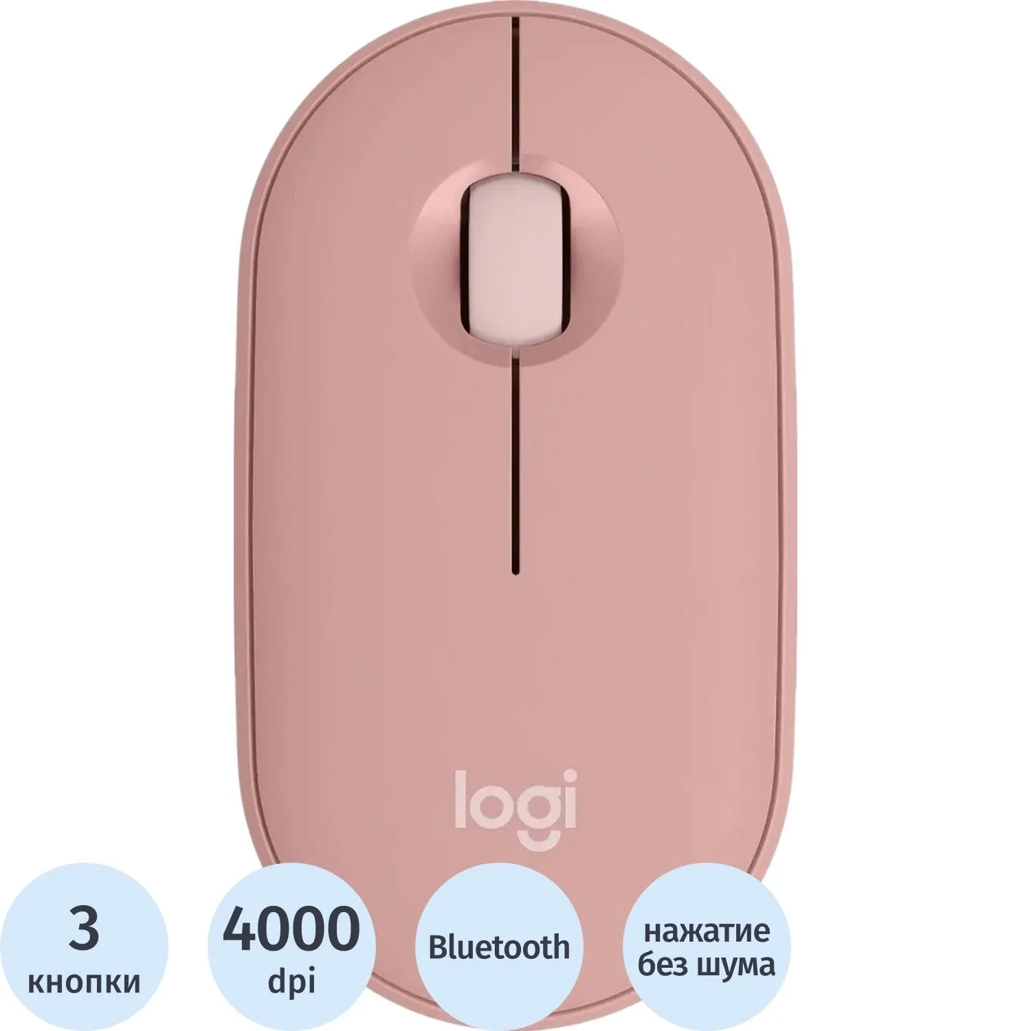 Мышь компьютерная Logitech беспров. Pebble 2 M350S розовый (910-007014) - фото 1
