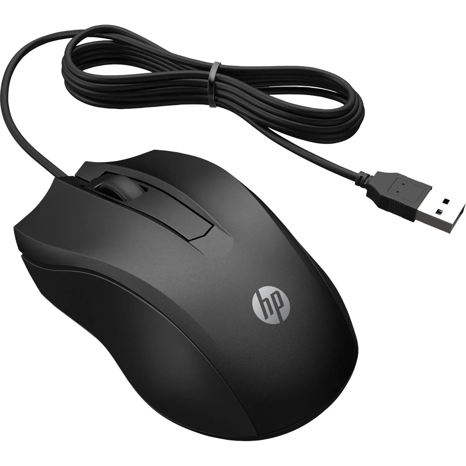 Мышь компьютерная HP проводная Wired Mouse 100 черный (6VY96AA) - фото 3
