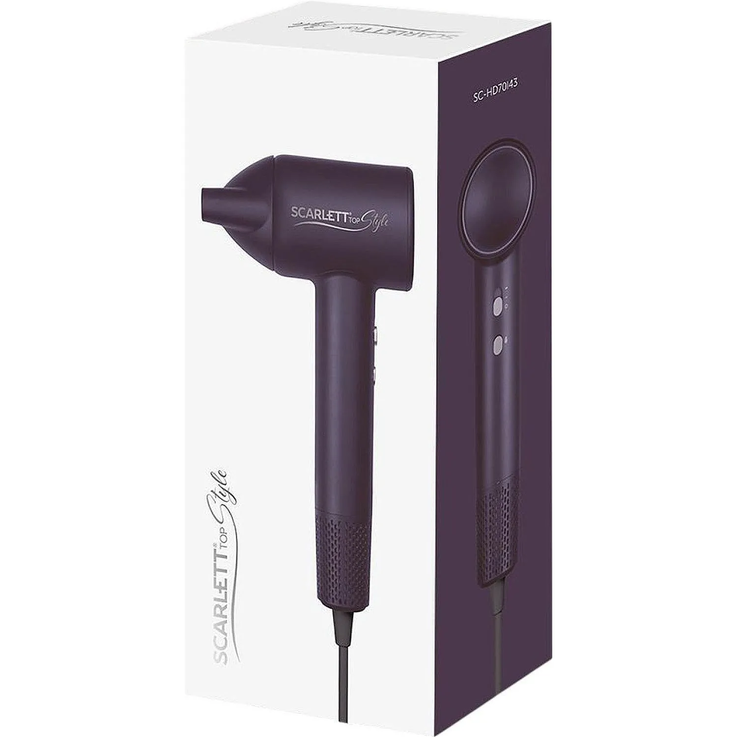 Фен Scarlett SC-HD70I43 (Аметист, BLDC-мотор, LED индикация температуры) - фото 8
