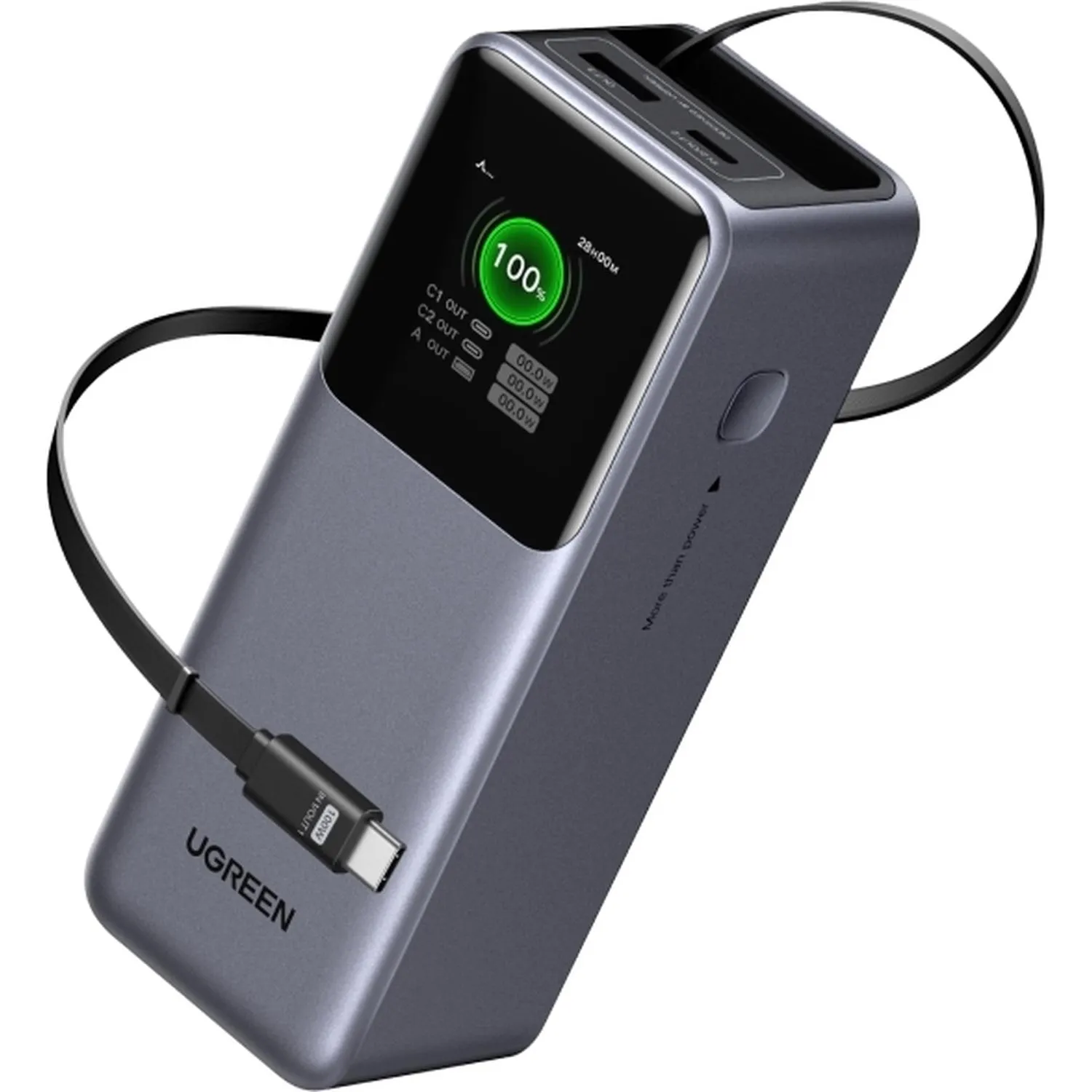 Внешний аккумулятор UGREEN PB726(95670B)165W 20000mAh USB-C&A +каб/сер.косм - фото 3