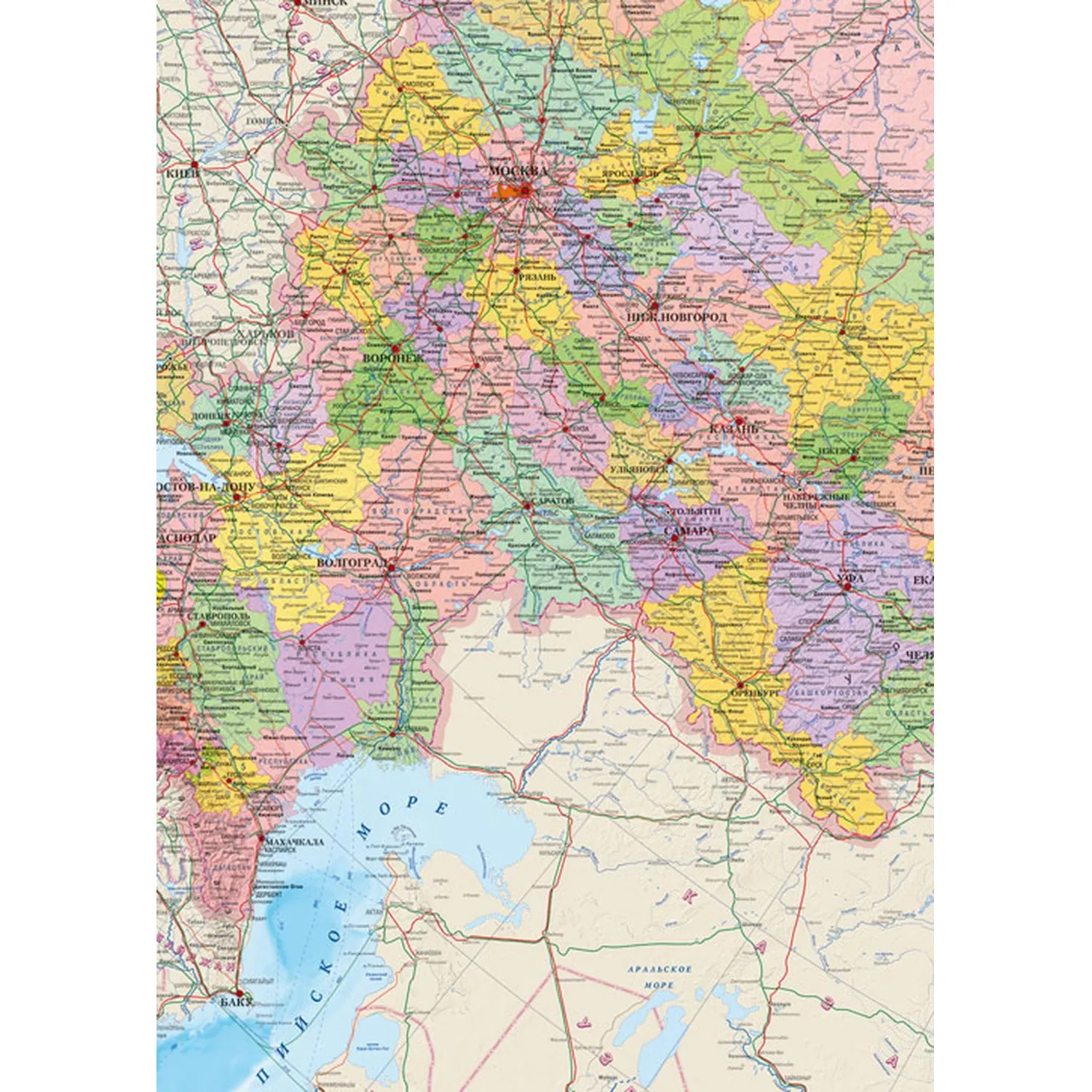 Карта настенная Россия политико-администр/1:4млн.2,17х1,60м,КН130 - фото 2