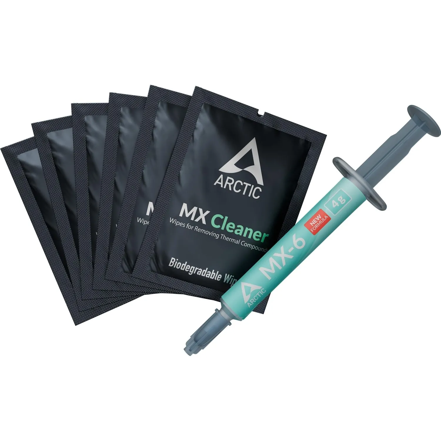 Термопаста Arctic Cooling MX-6 4 грамма with 6pcs MX Cleaner ACTCP00084A - фото 1