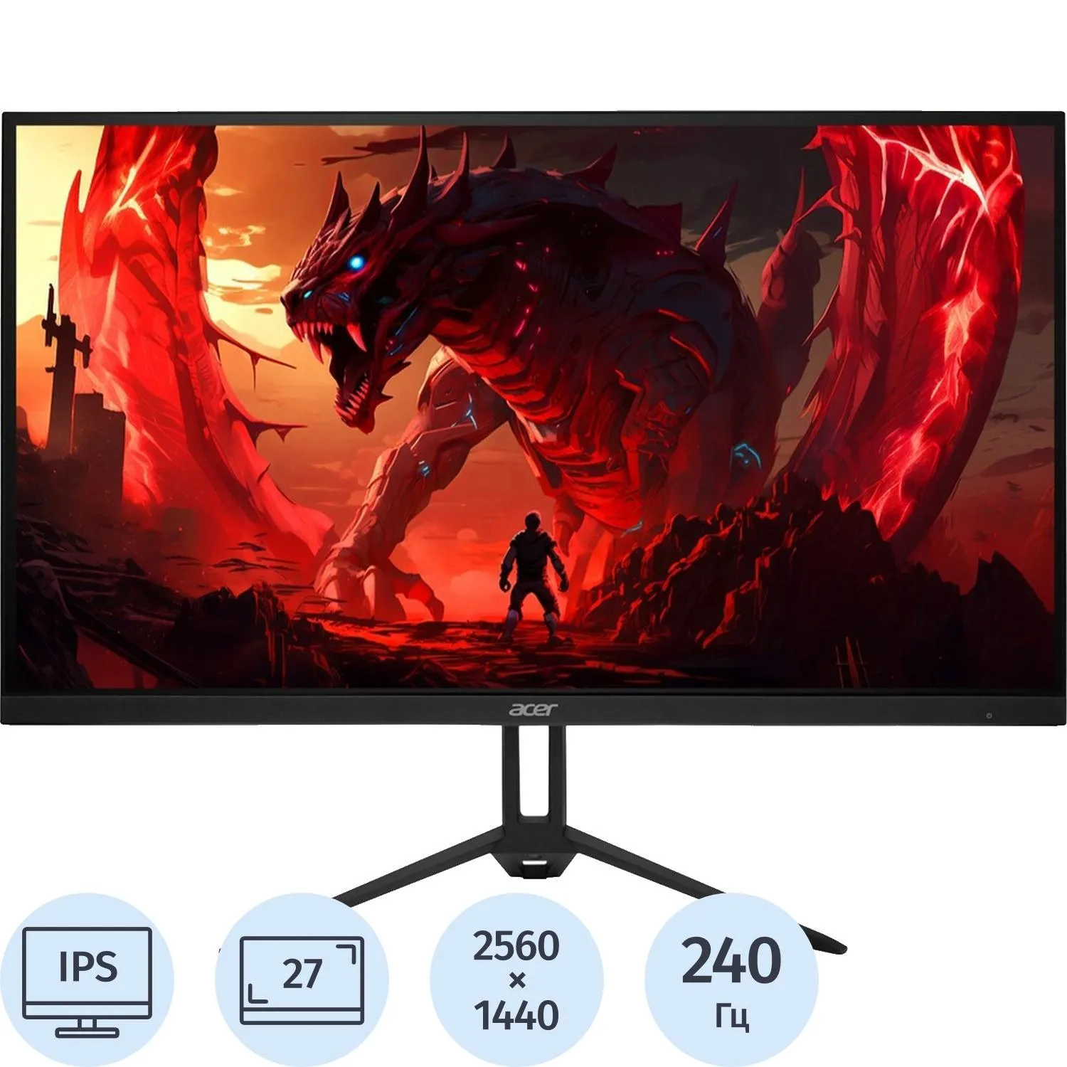 Монитор Acer KG273UW2bmiippx 27''QHD/IPS/240Гц/HDMI/2xDP/черн(UM.HX3CD.205) - фото 1