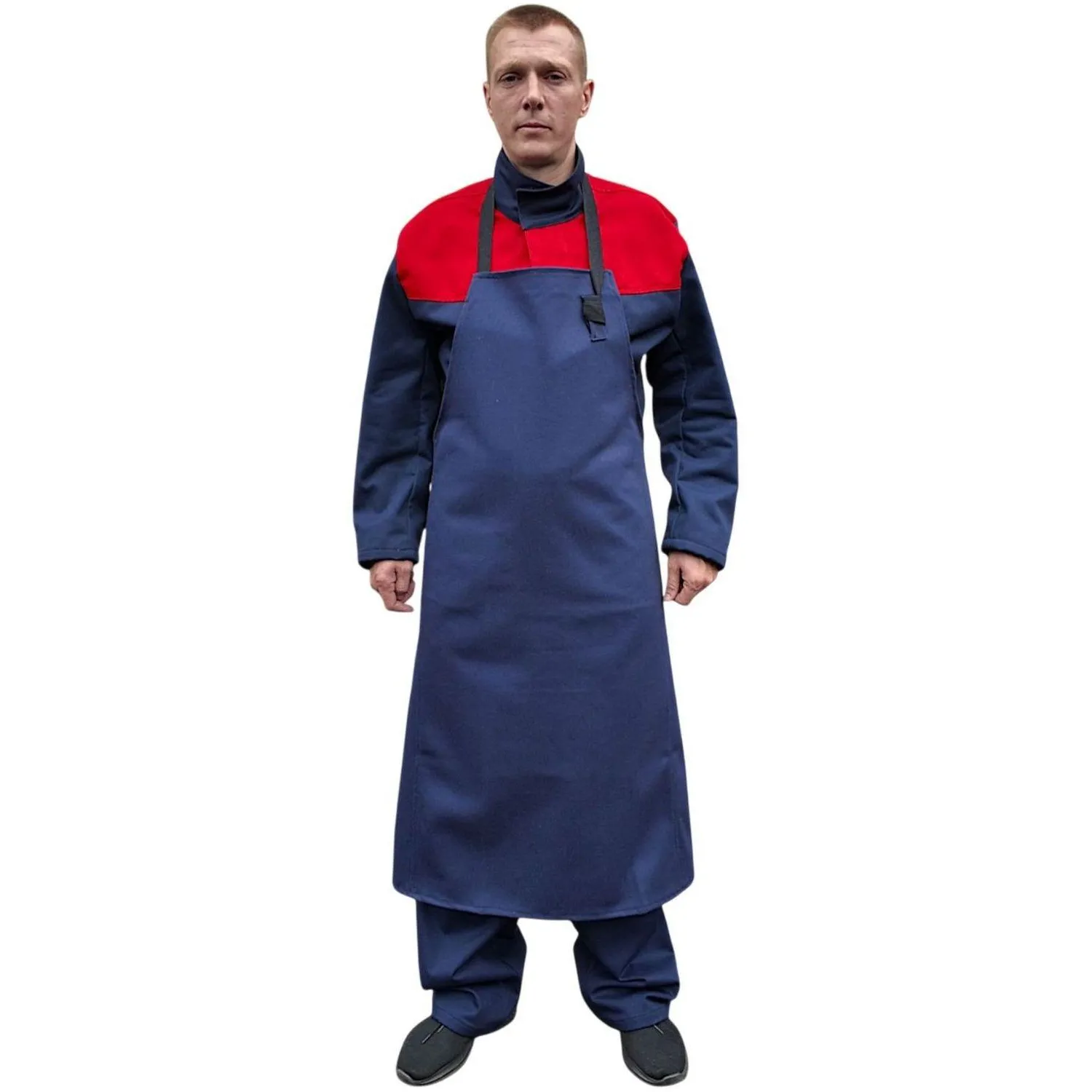 Фартук специальный т.син, 450 гр, 100% х/б - фото 1