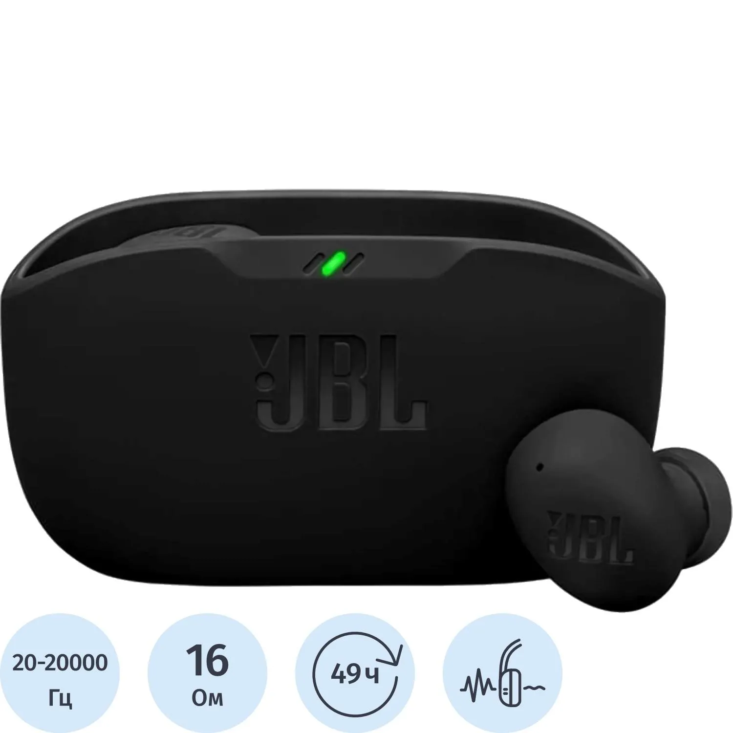 Наушники JBL Wave Buds 2 Black (JBLWBUDS2BLK) - фото 1