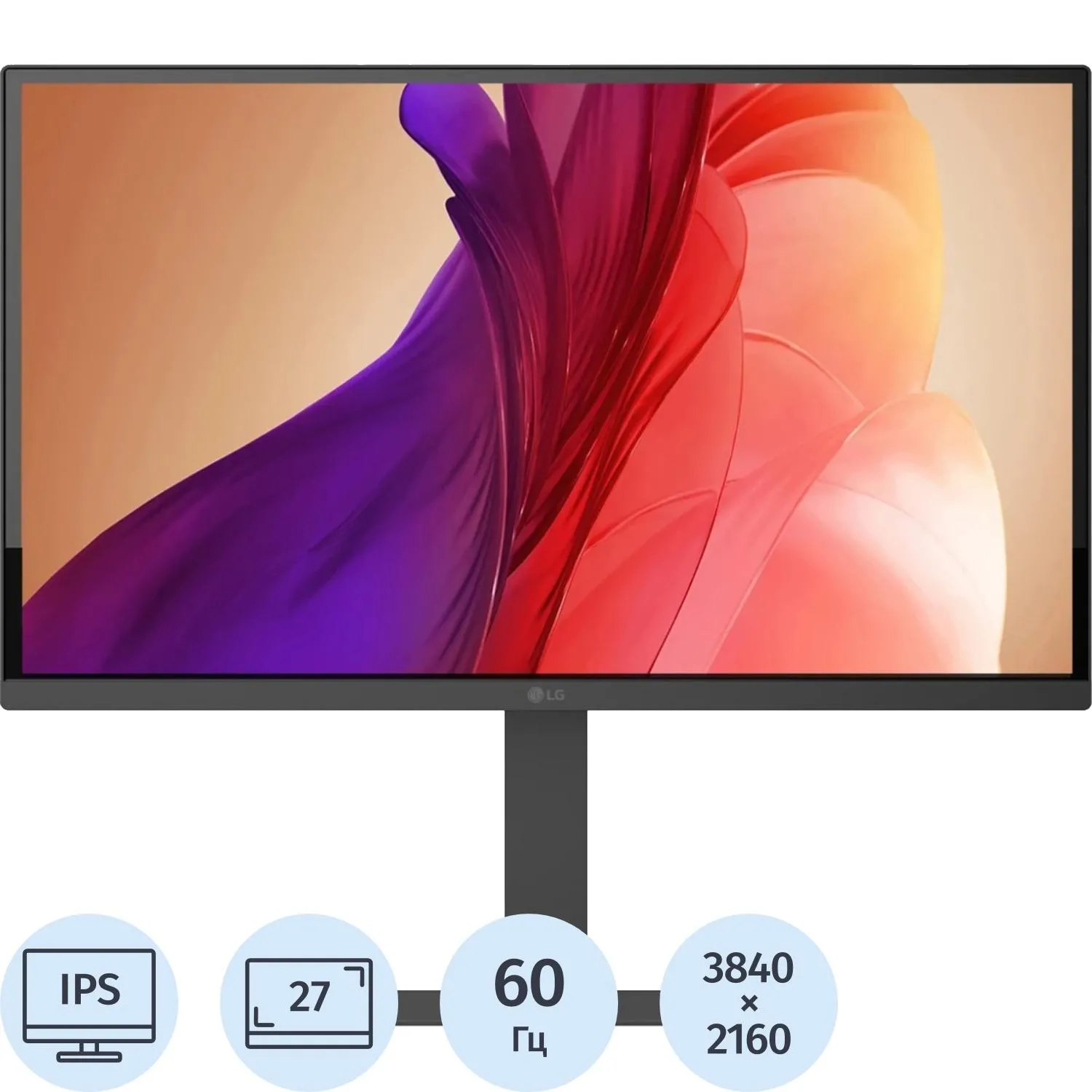 Монитор LG 27 27U730A-B UHD/IPS/60Гц/2хHDMI/DP/черный - фото 1