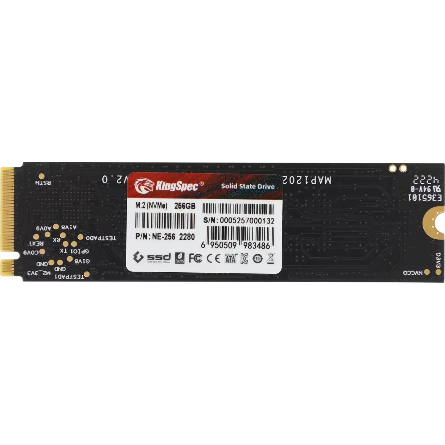 SSD накопитель Kingspec PCIe 3.0 x4 256GB NE-256 M.2 2280 - фото 2