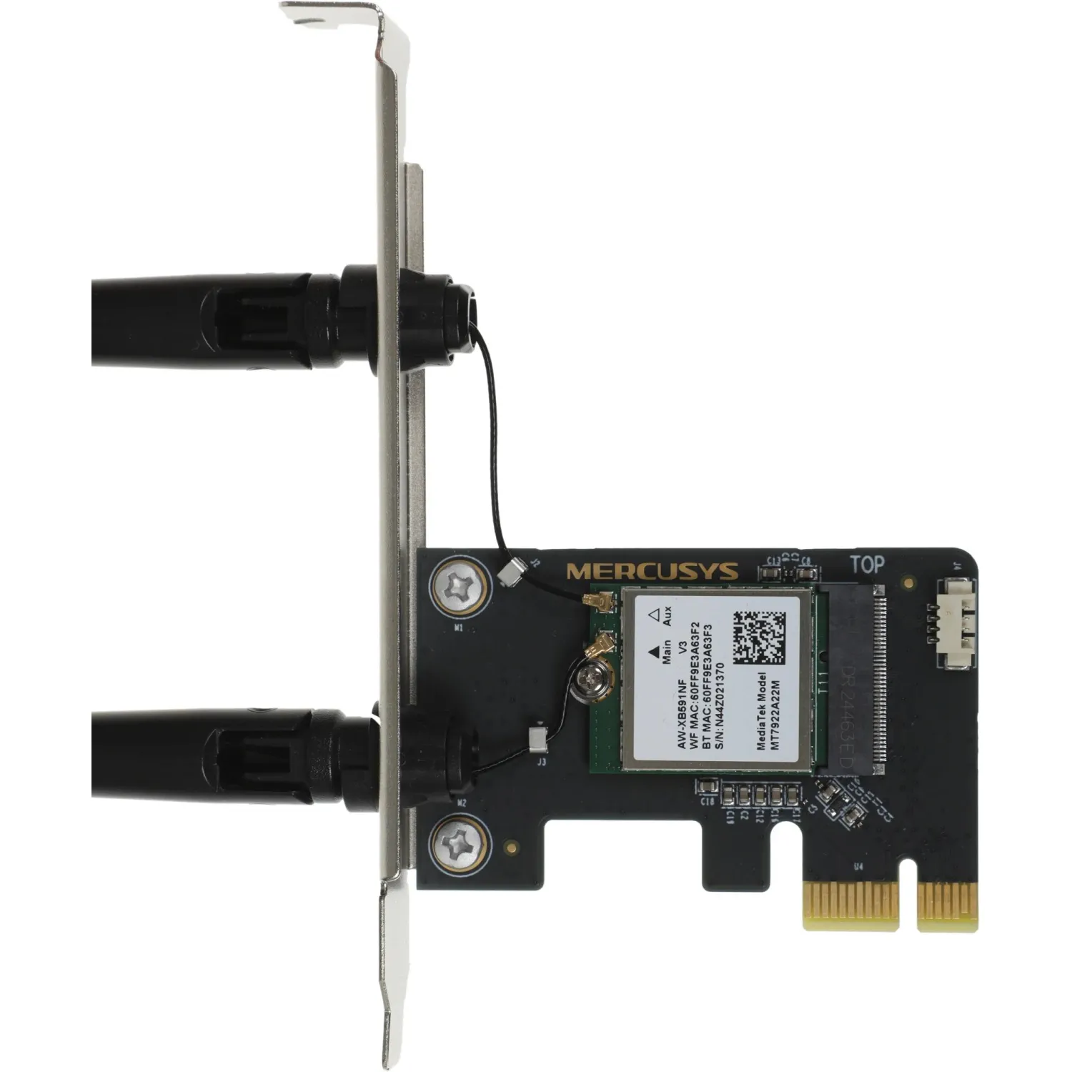 Сетевой адаптер WiFi + Bluetooth Mercusys MA80XE PCI Express - фото 3