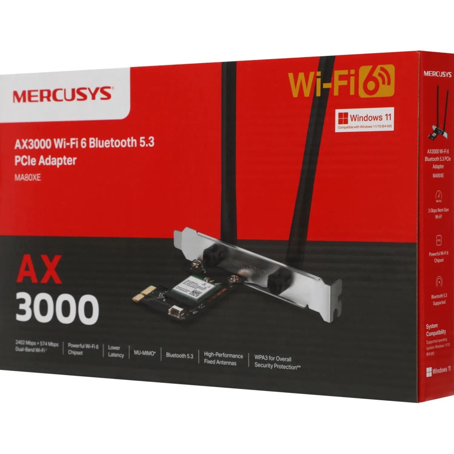 Сетевой адаптер WiFi + Bluetooth Mercusys MA80XE PCI Express - фото 7