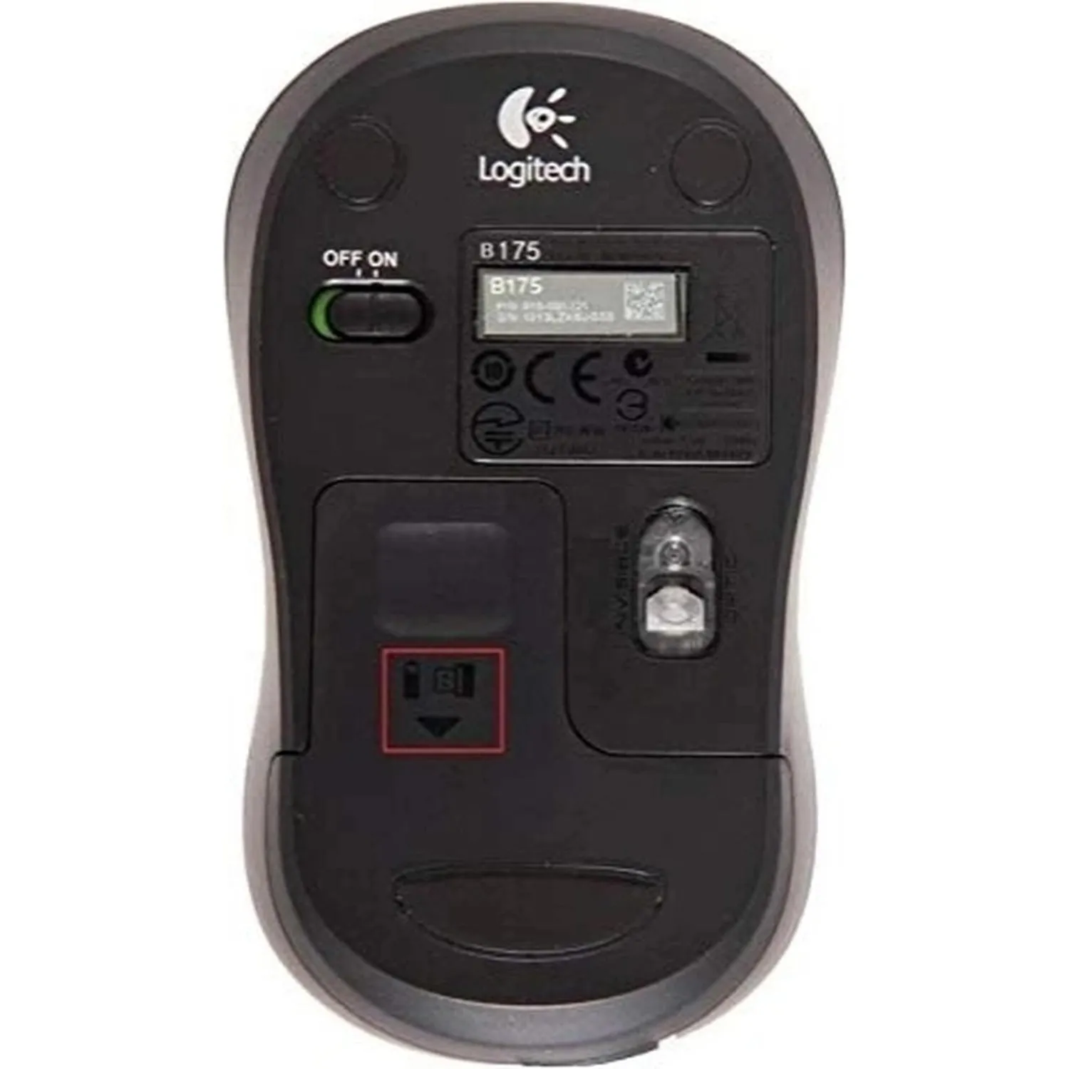 Мышь компьютерная Logitech B175 черн. 1000dpi беспр. USB 2but(910-004332) - фото 3