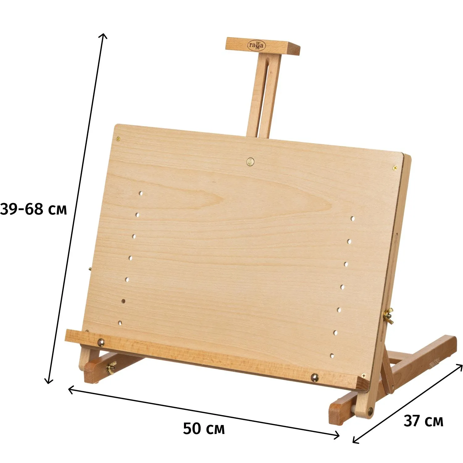 Мольберт настольный планшетный Гамма Студия, 50x37x39(68)см,бук,211118_07 - фото 11