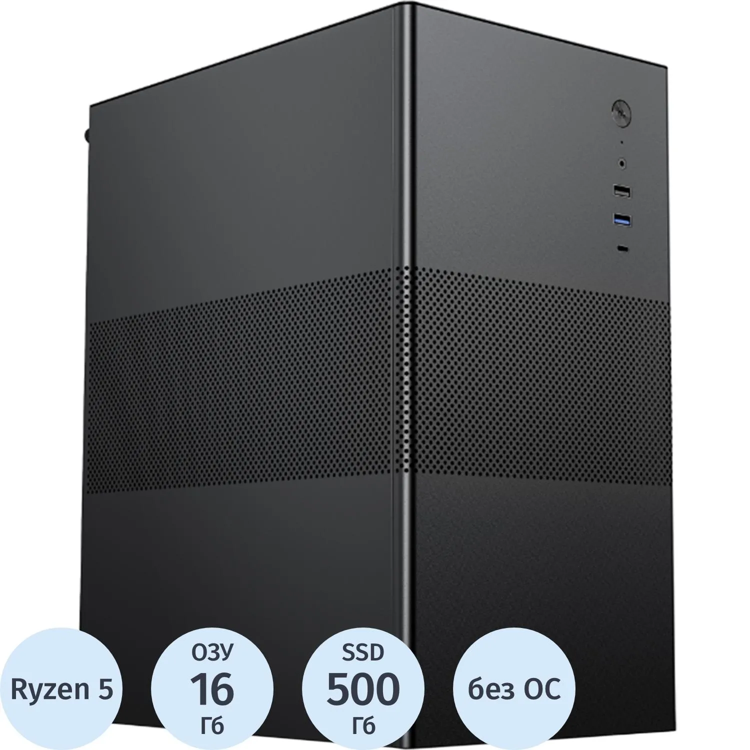 Системный блок Bigtech 5TF  Ryzen 5 7600,B650,16Gb,500Gb,650W,NoOS - фото 1