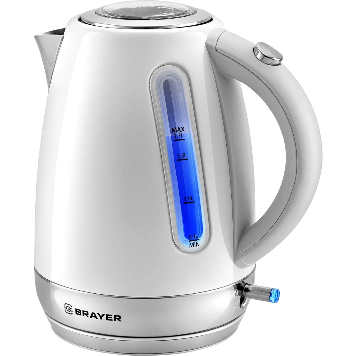 Чайник BRAYER 6110BR  2200Вт.1,7 л,электрич, сталь окраш, автоотключ - фото 5