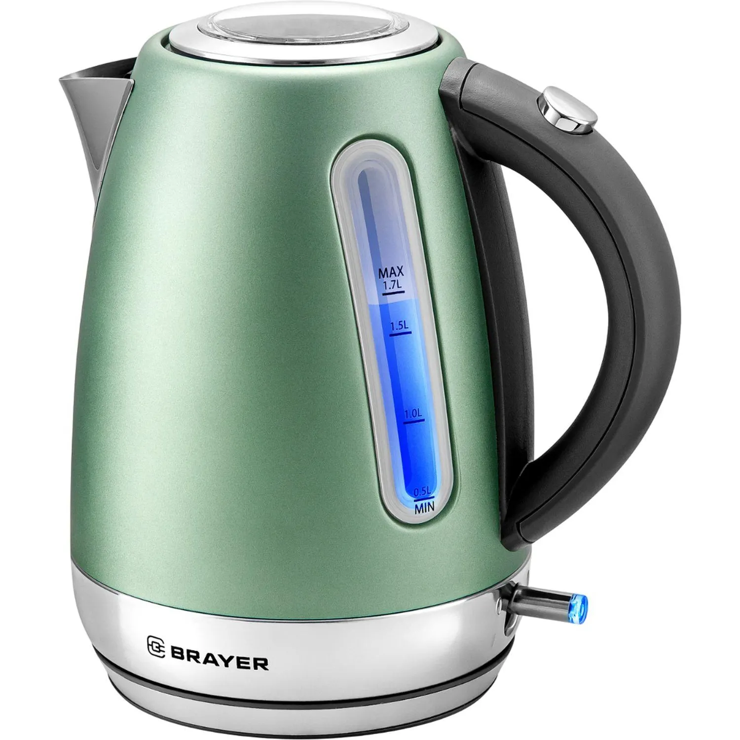 Чайник BRAYER 6111BR. 2200Вт.1,7 л,электрич,сталь окраш, автоотключ - фото 6