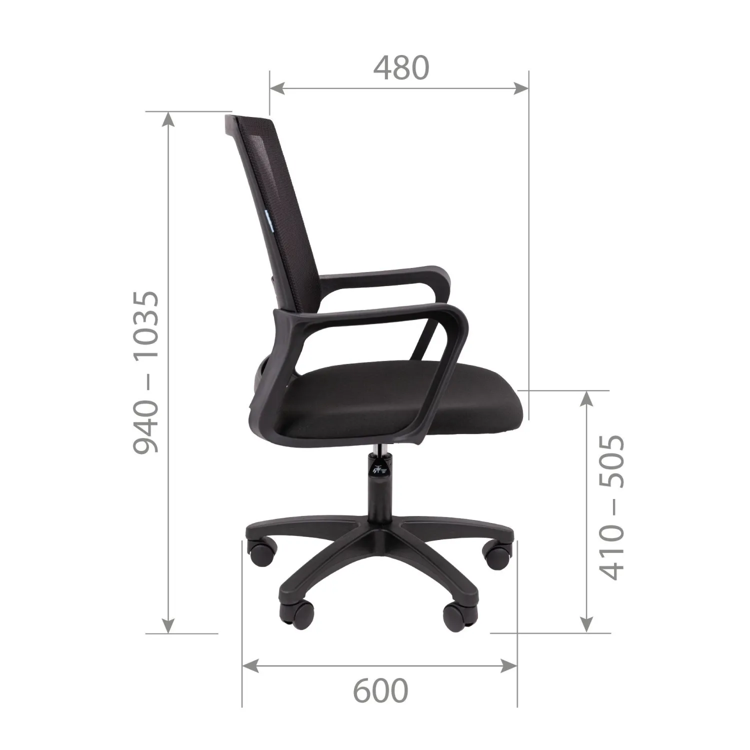 Кресло VT_Chairman 606LT Россия TW-01 черный - фото 15