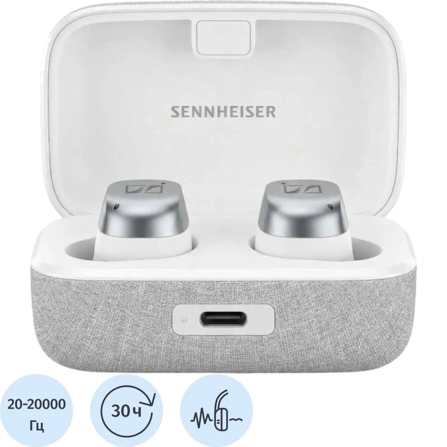 Наушники Sennheiser Momentum True Wireless 4 White Silver  (700366) - фото 1