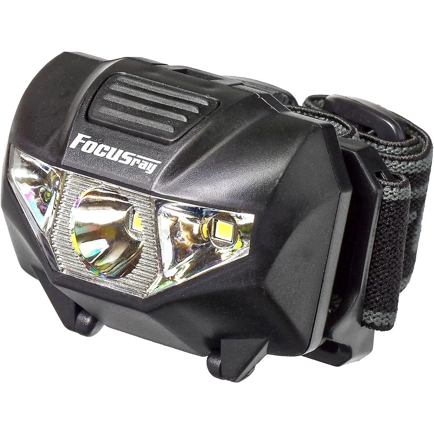 Фонарь налобный FOCUSray1053 1W+2 белых светодиода 1/60/240 - фото 1