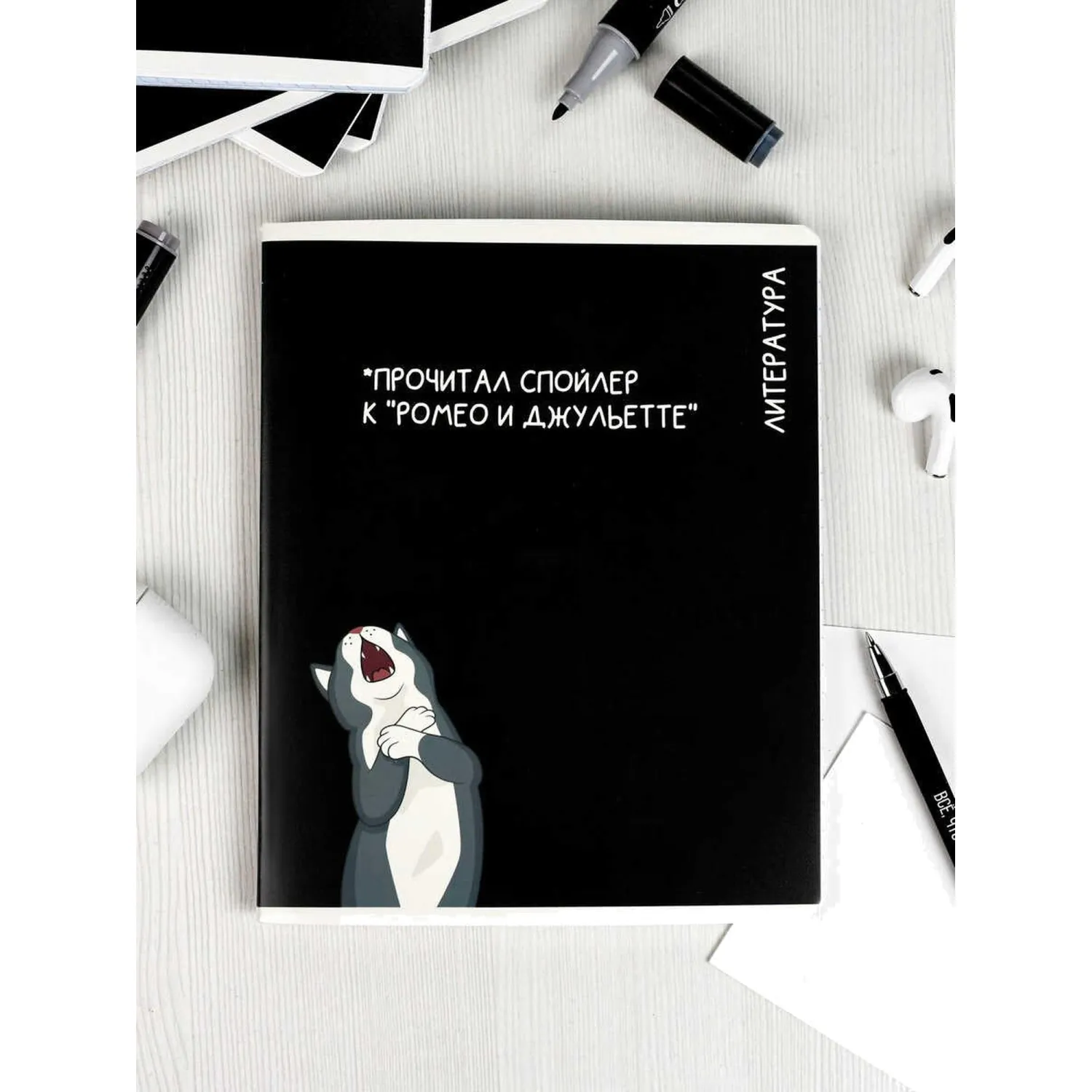Тетрадь предметнaя ЛИТЕРАТУРА 'КОТЫ МЕМЫ' 48 л., А5+,линия,справ.инф/69832 - фото 10