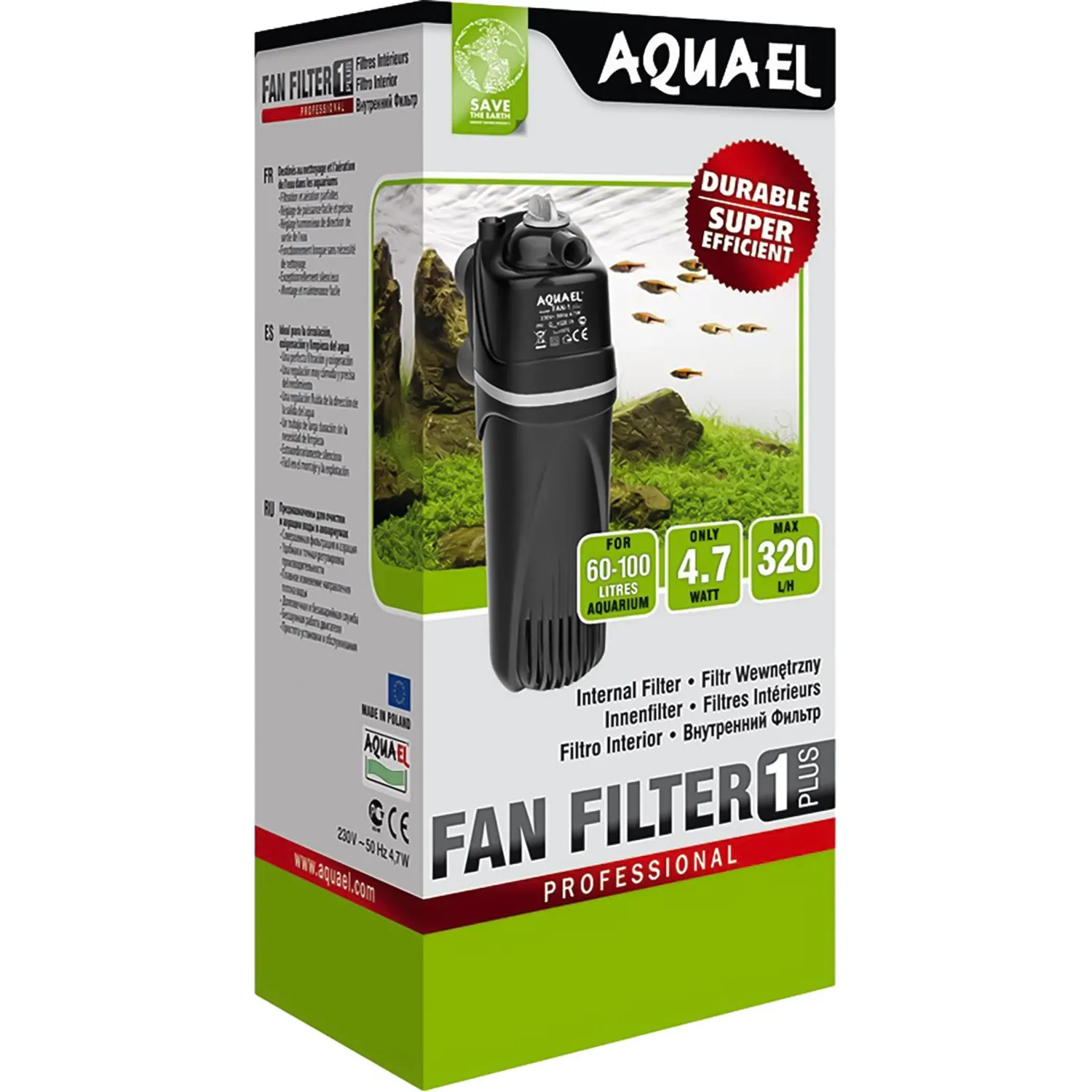 Помпа фильтр FAN-1 plus (60л-100л) 320л/ч 4,7Втс (Акваэль) - фото 3