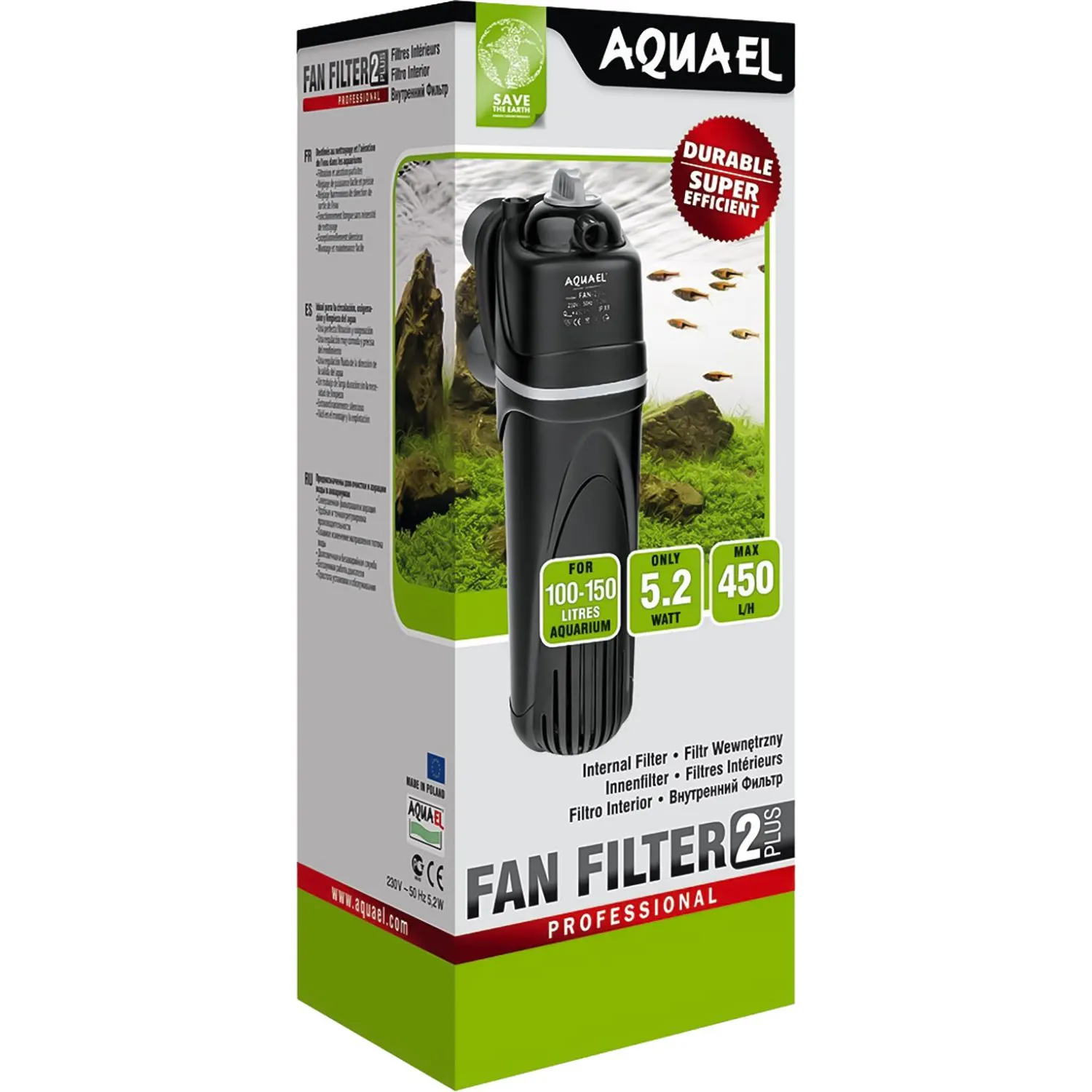 Помпа фильтр FAN-2 plus (до-150л) 450л/ч 5,2Вт  (Акваэль) - фото 3