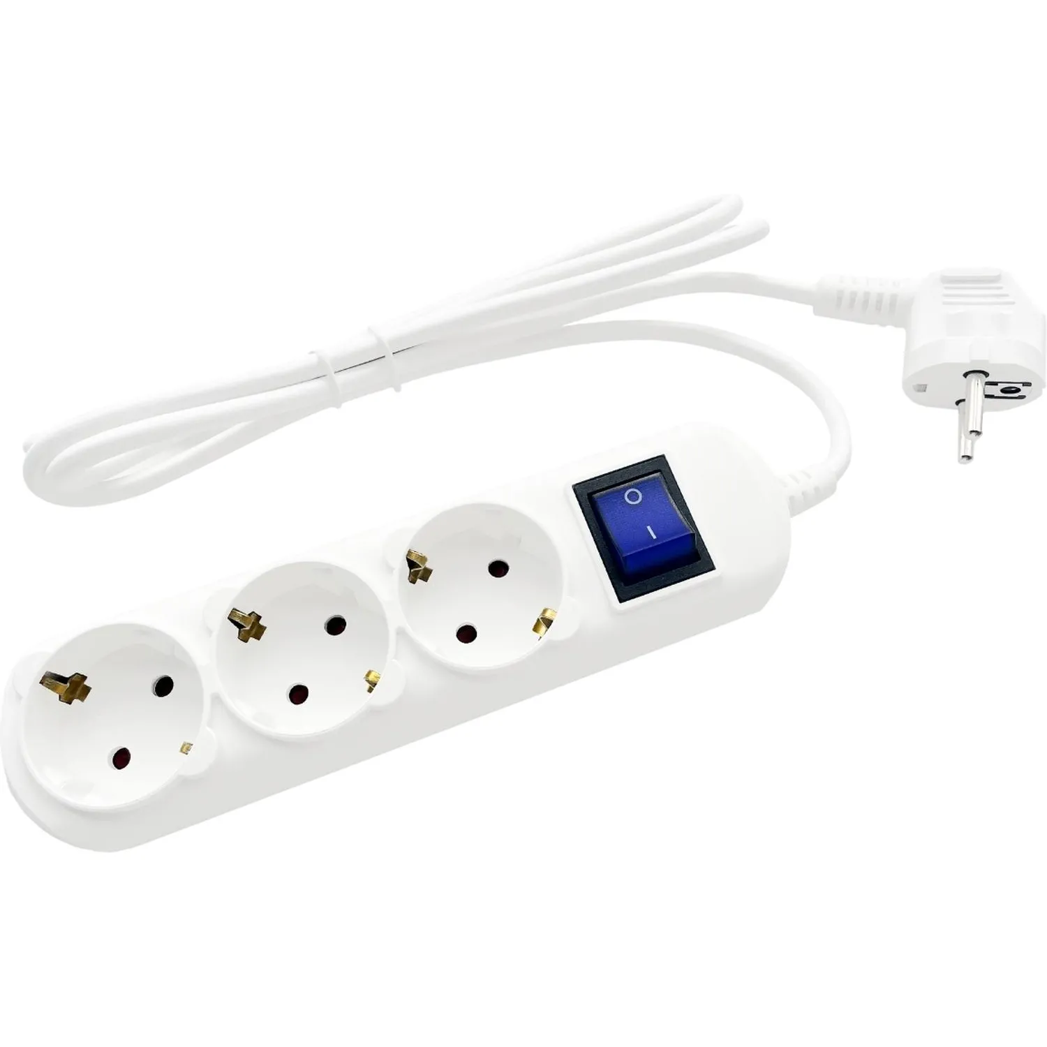 Удлинитель Power Cube 3р/3м  с/з с выкл 16А бел (PC-5-3M) - фото 5