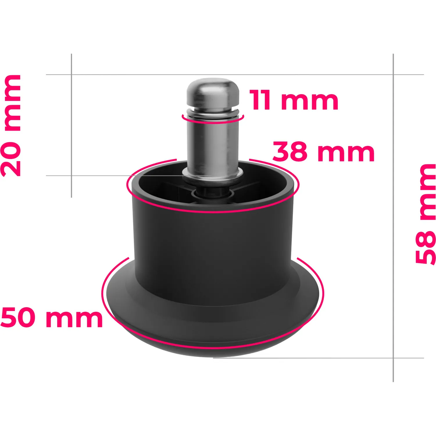 Набор заглушек для крестoвины UP_ 5шт/уп (глайдеры) - фото 3