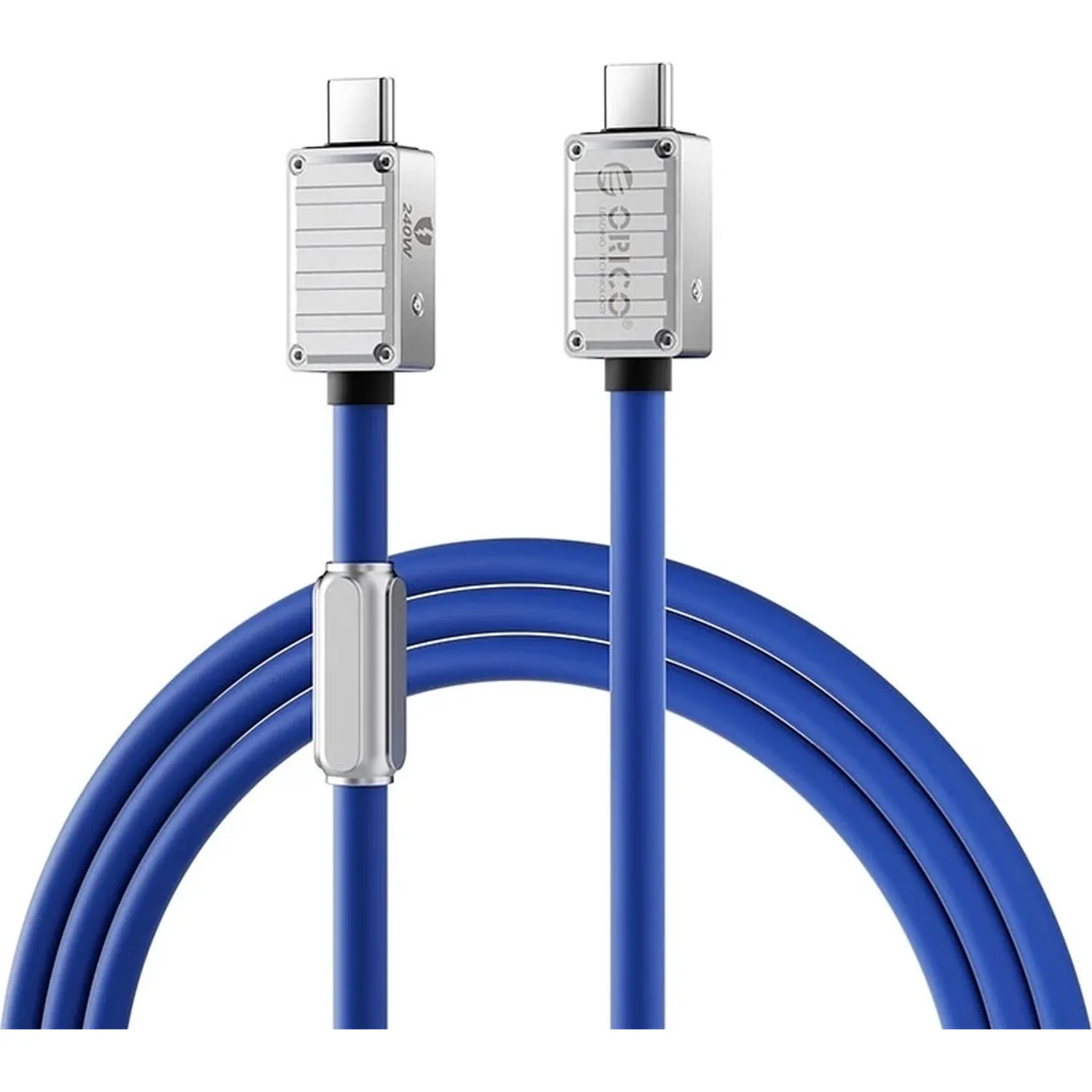 Кабель ORICO USB-C(m),40Гб/с,PD240Вт,8K@60Гц,1м,син ORICO-240B1-40-10-BL-BP - фото 1