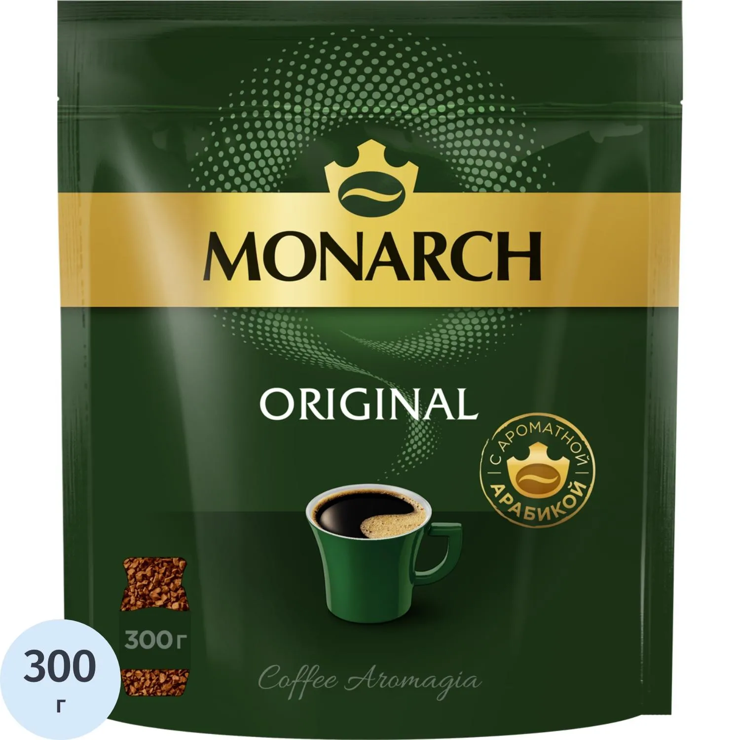 Кофе растворимый Monarch Ориджинал натуральный сублимированный, 300г - фото 1