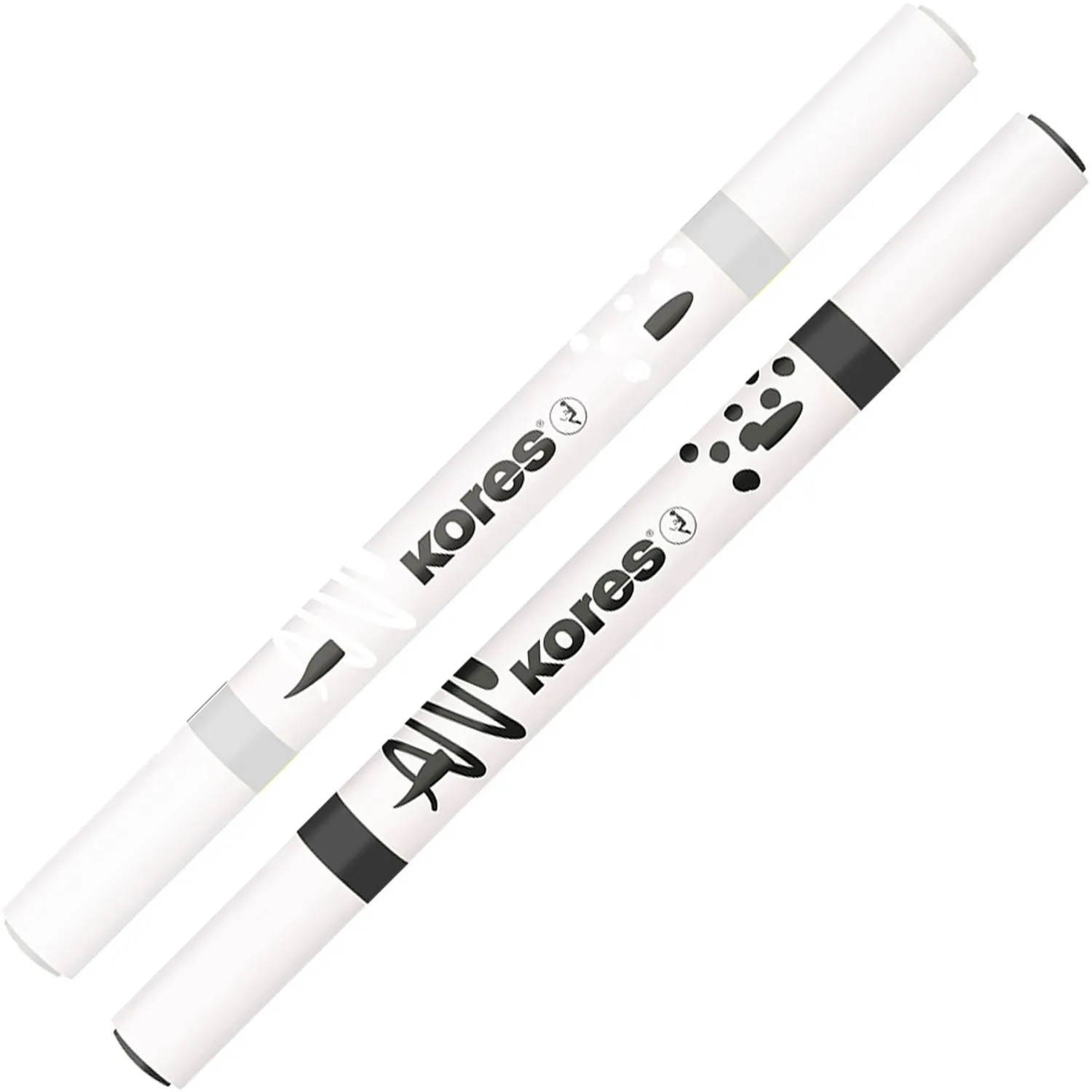Набор маркеров Kreative Markers Acrylic duo tip 2цв в блистере, 23021 - фото 2