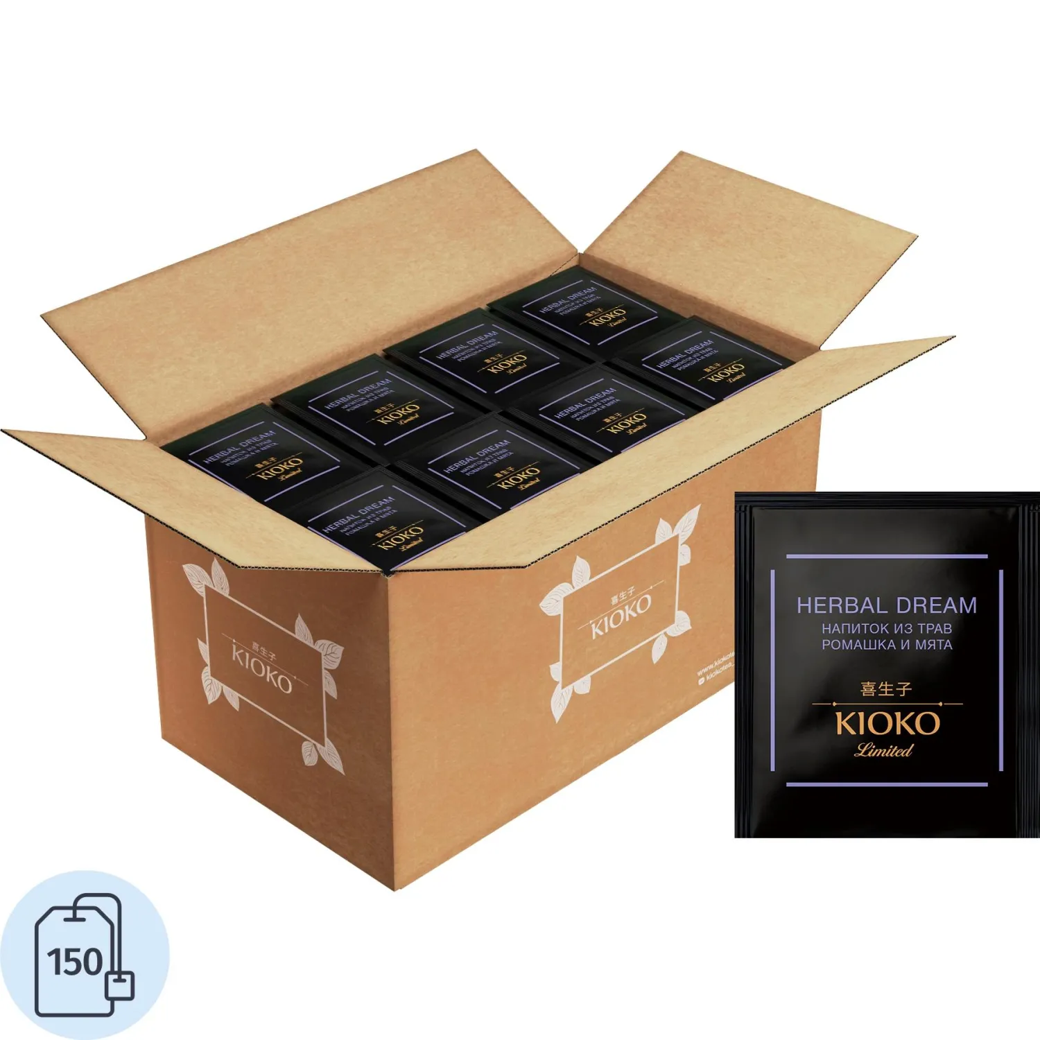 Чайный напиток Kioko Limited Herbal Dream с ромашкой и мятой, 150пак/уп - фото 1