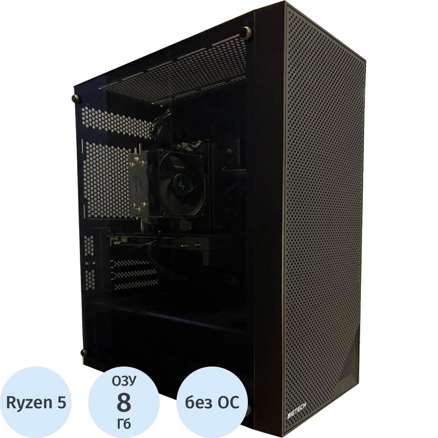 Системный блок BigTech PC W1580 R5-3600/A520/8Gb/256Gb/GT1030/550W/3YW - фото 1