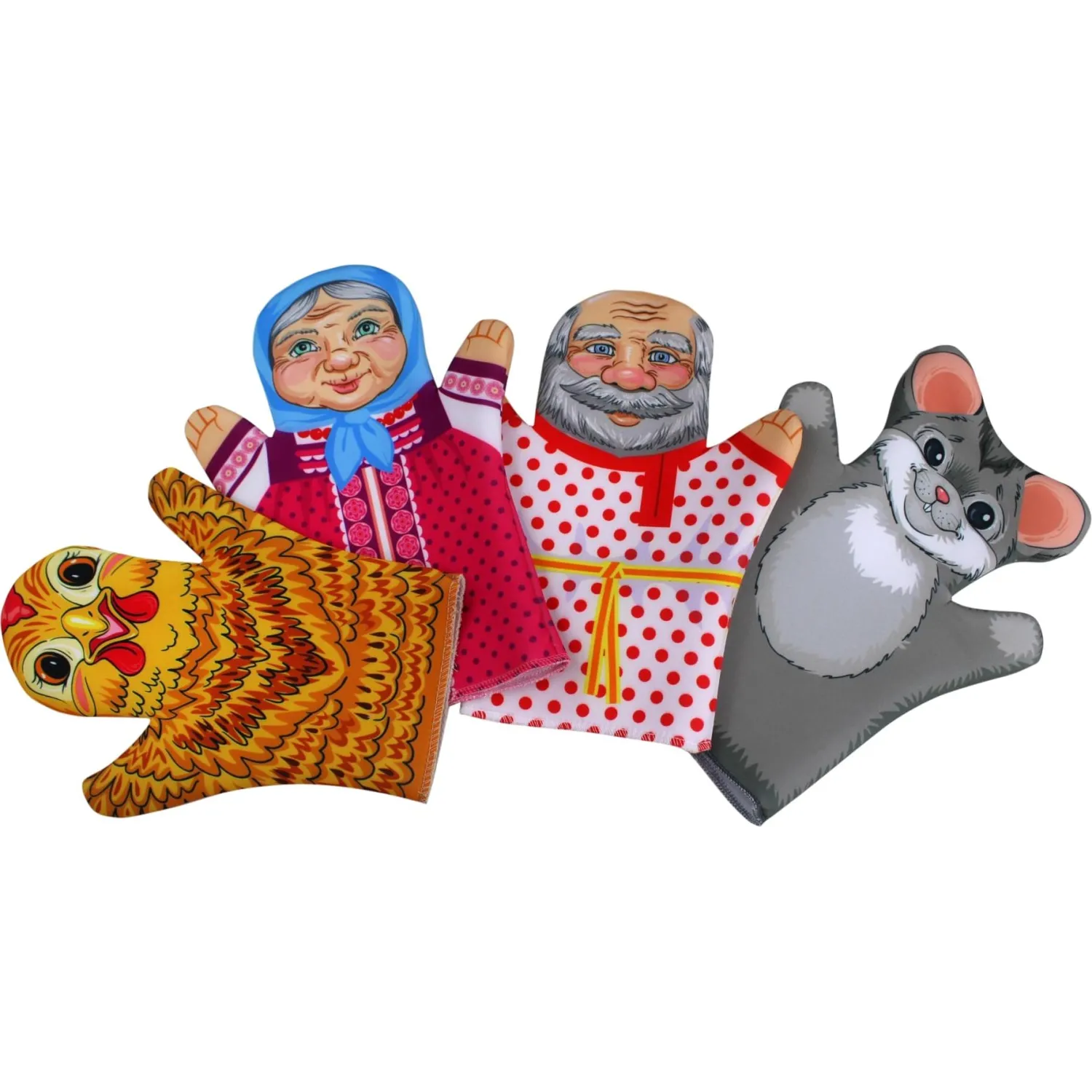 Игровой набор Домашний кукольный театр Курочка Ряба(4 куклы-перч),03643 - фото 4