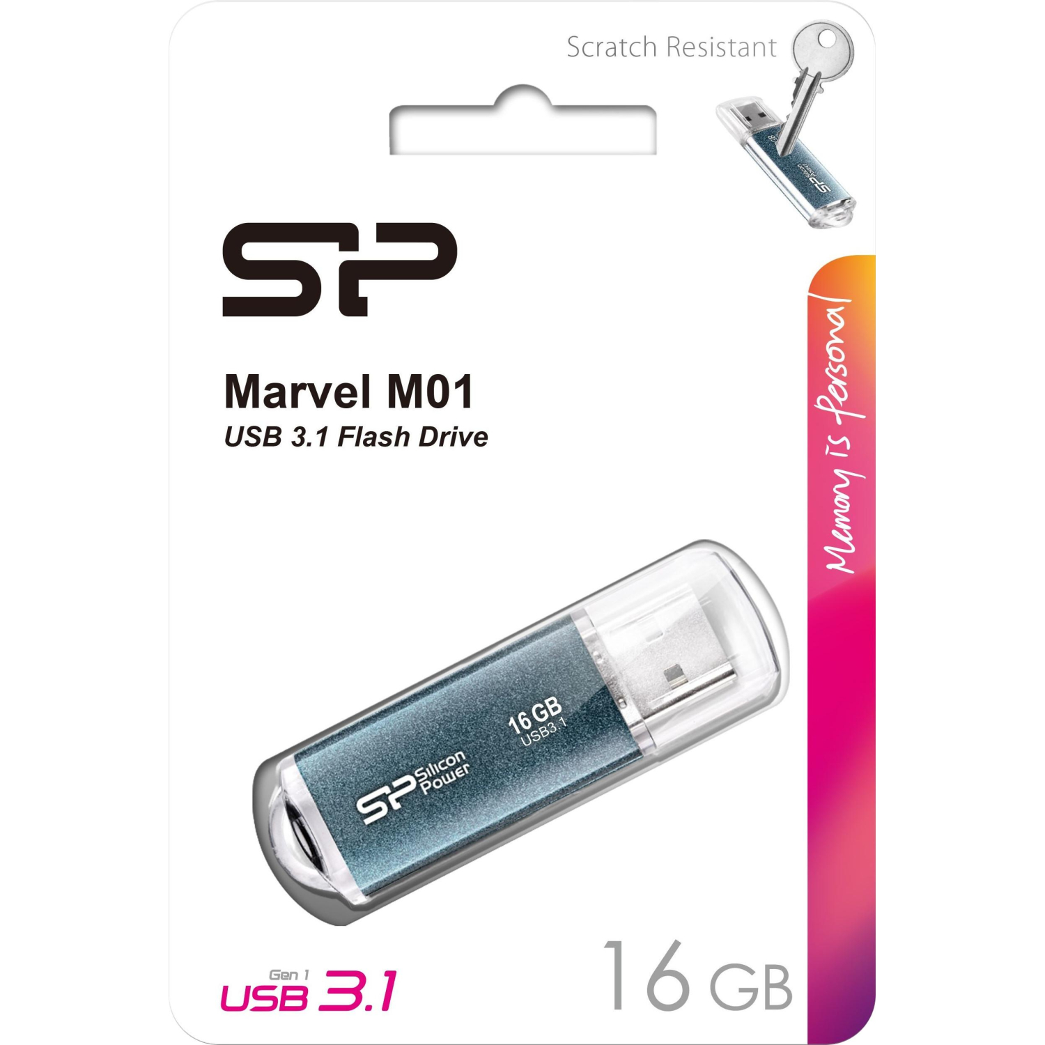 Флеш-память Silicon Power Marvel M01, 16Gb, USB 3.2 G1, с, SP016GBUF3M01V1B - фото 5