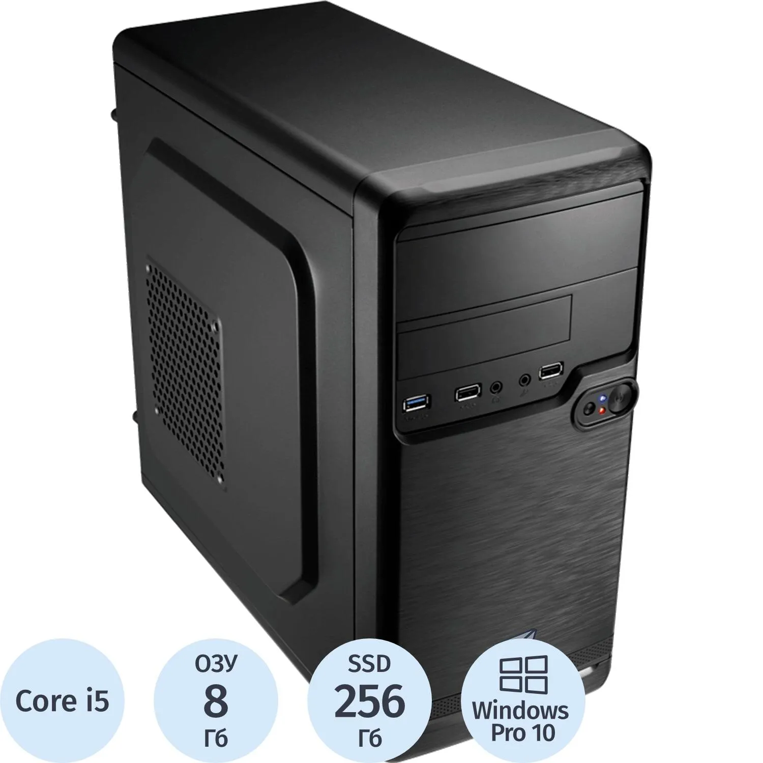 Системный блок BigTech B4 (B4-9046)>12400F/H610/8GB/SSD256/GT210/450W/W10P - фото 1